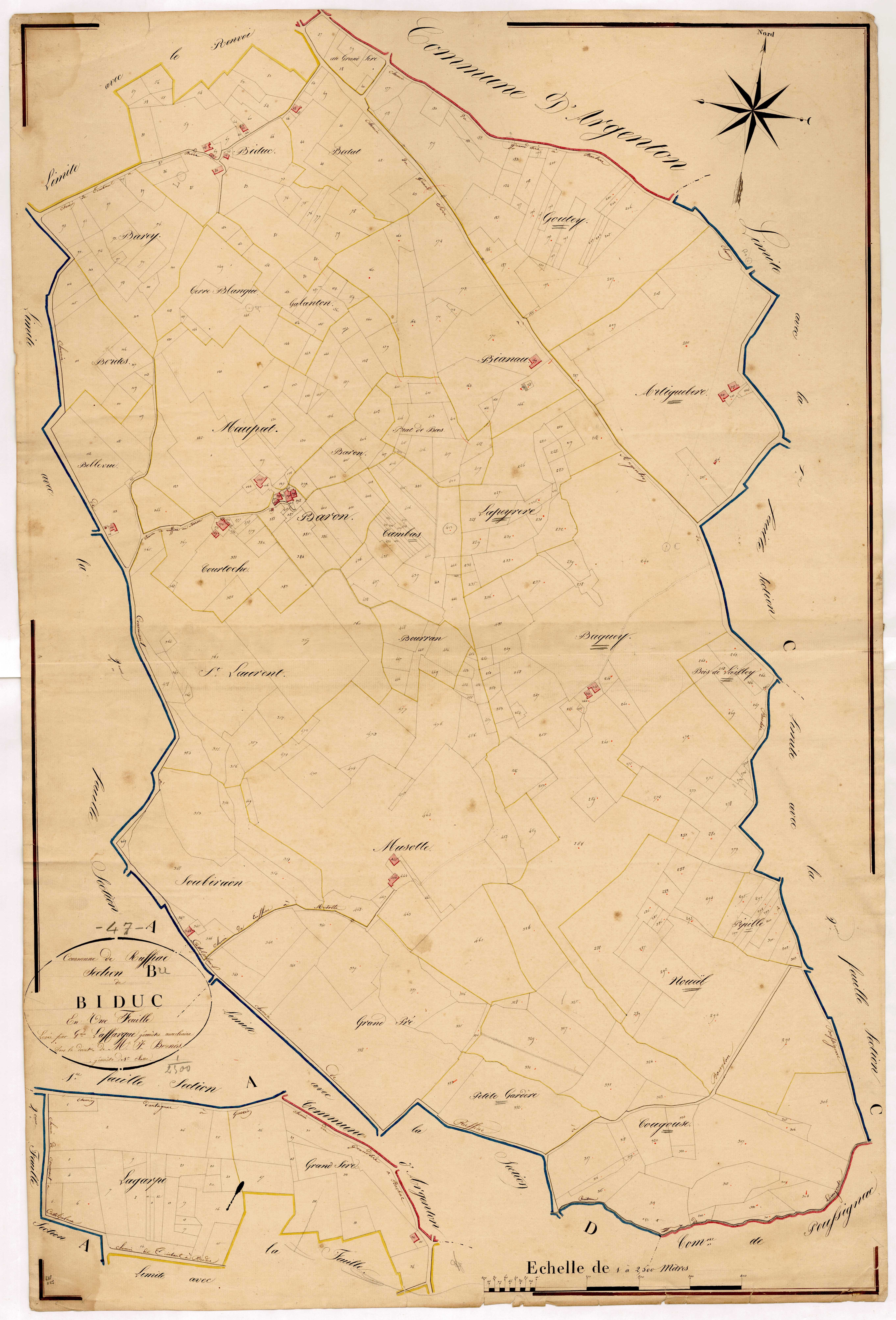 Plan napoléonien, atlas-B Biduc, Ruffiac