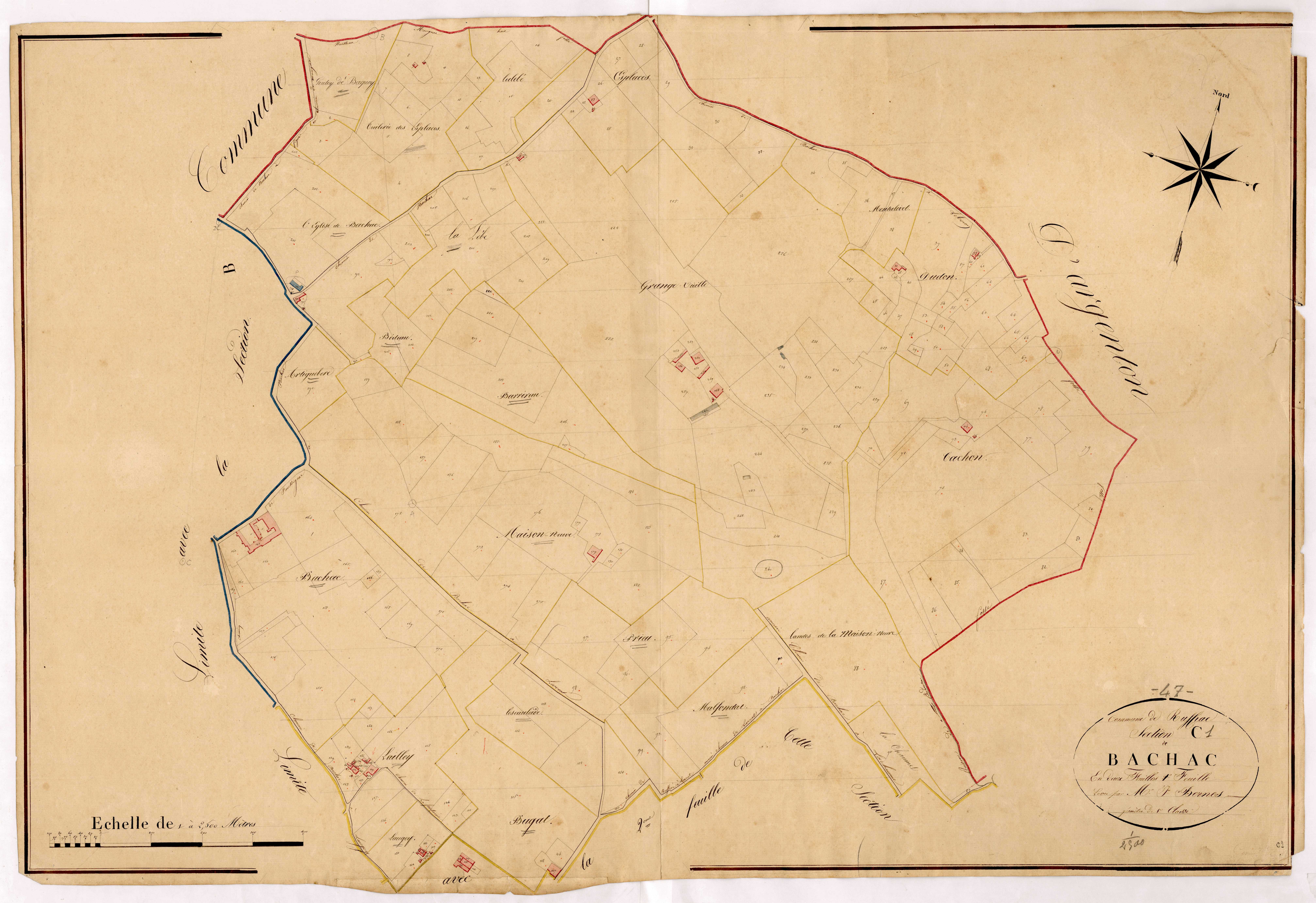 Plan napoléonien, atlas-C1 Bichac, Ruffiac