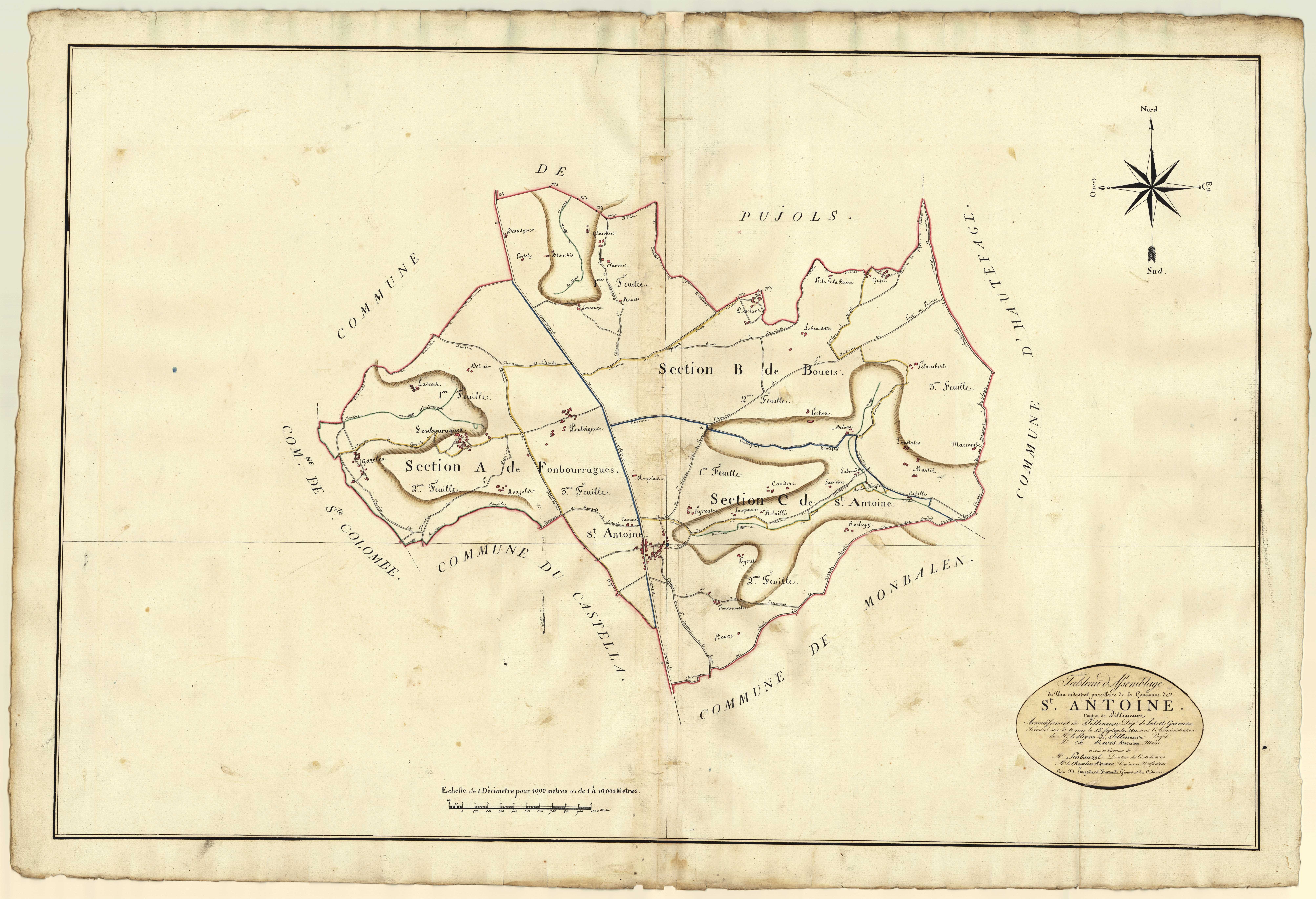 Plan primitif, atlas-TA, Saint-Antoine-de-Ficalba