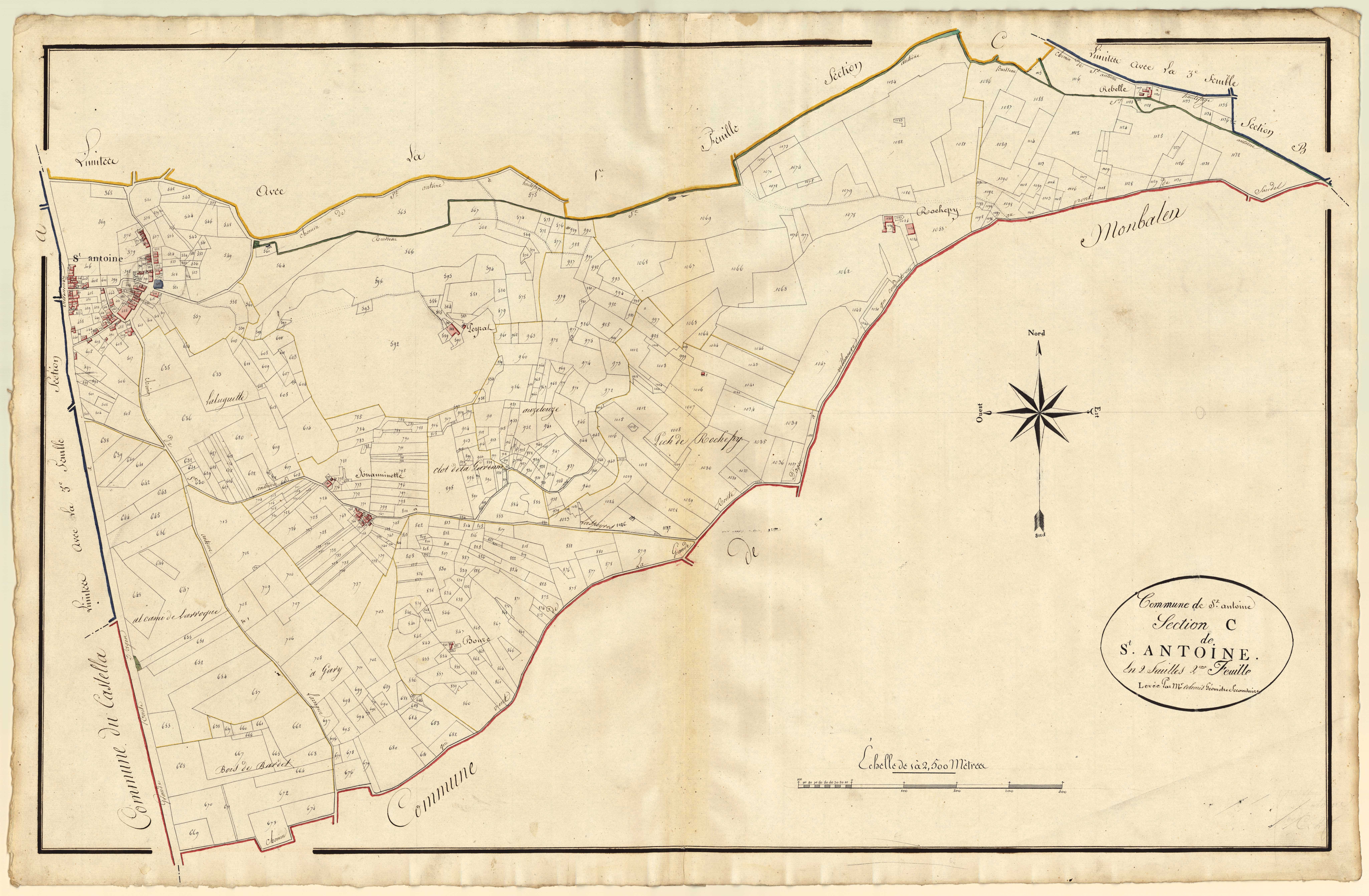 Plan primitif, atlas-C2 Saint-Antoine, Saint-Antoine-de-Ficalba