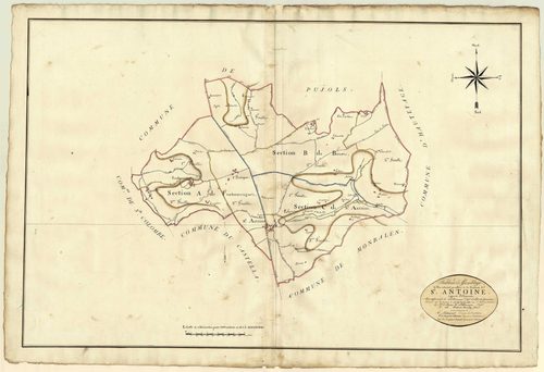 Plan primitif, atlas-TA, Saint-Antoine-de-Ficalba