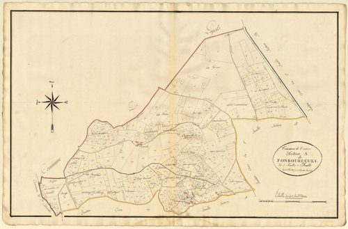 Plan primitif, atlas-A1 Fonbourugues, Saint-Antoine-de-Ficalba