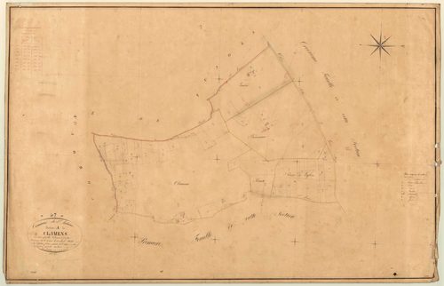 Plan napoléonien, feuille préparatoire-A2 Clamens, Saint-Antoine-de-Ficalba