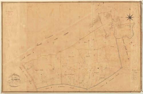 Plan napoléonien, feuille préparatoire-A3 Clamens, Saint-Antoine-de-Ficalba
