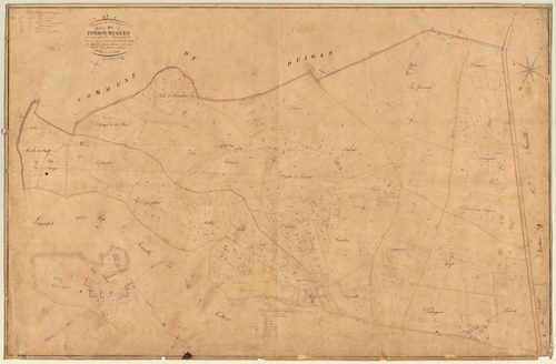Plan napoléonien, feuille préparatoire-D1 Fonbourugues, Saint-Antoine-de-Ficalba
