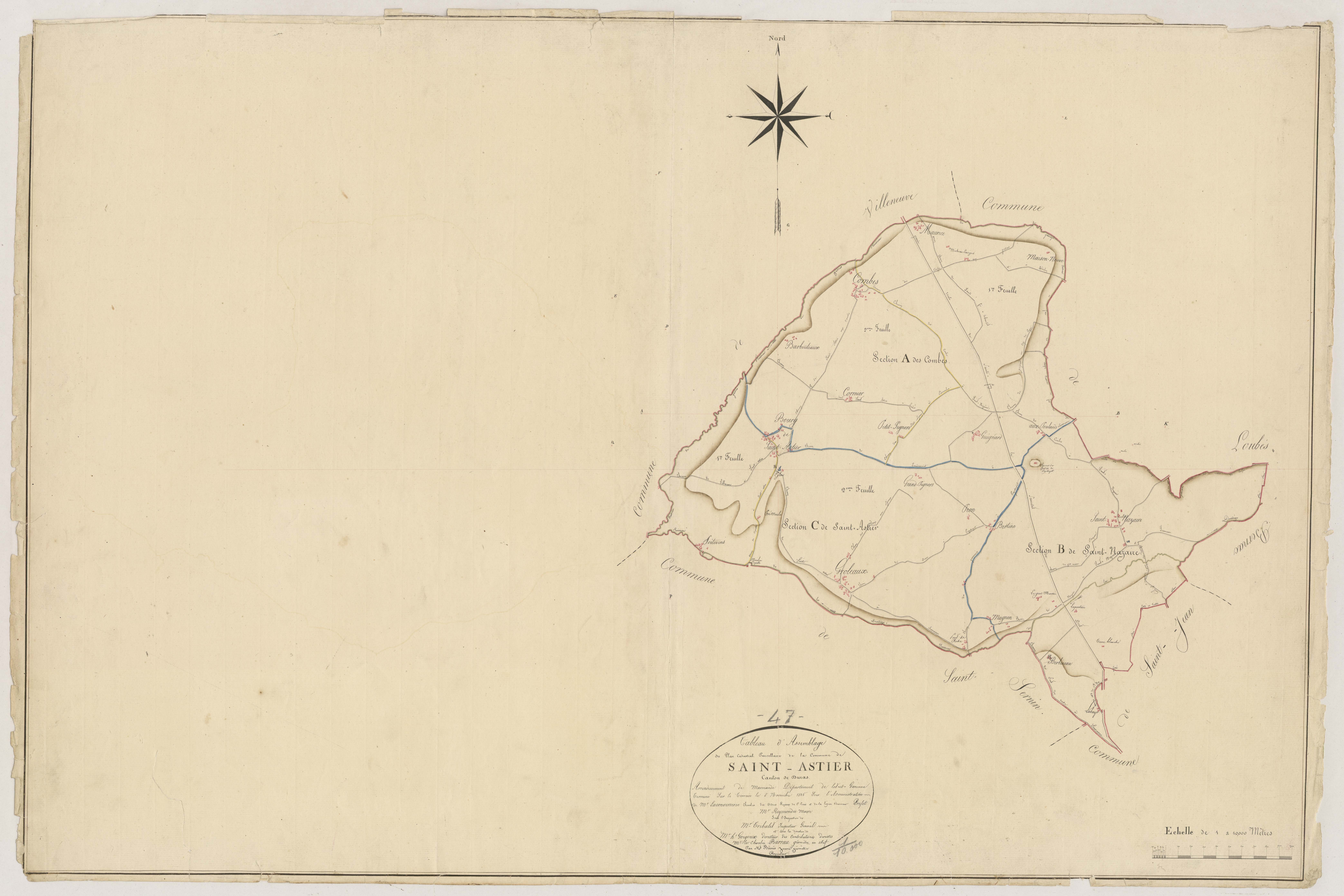 Plan napoléonien, atlas-TA, Saint-Astier