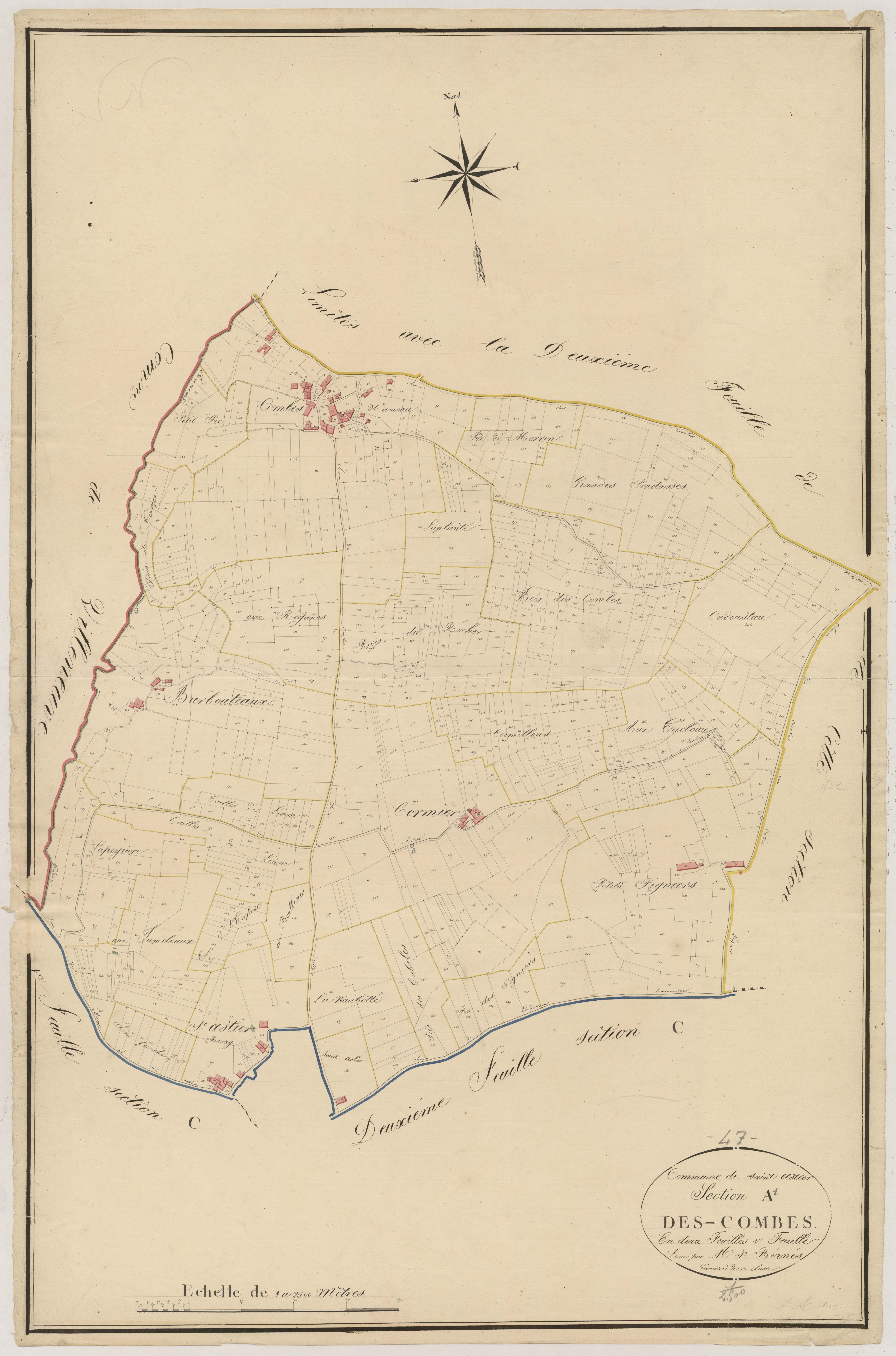 Plan napoléonien, atlas-A1 Les Combes, Saint-Astier