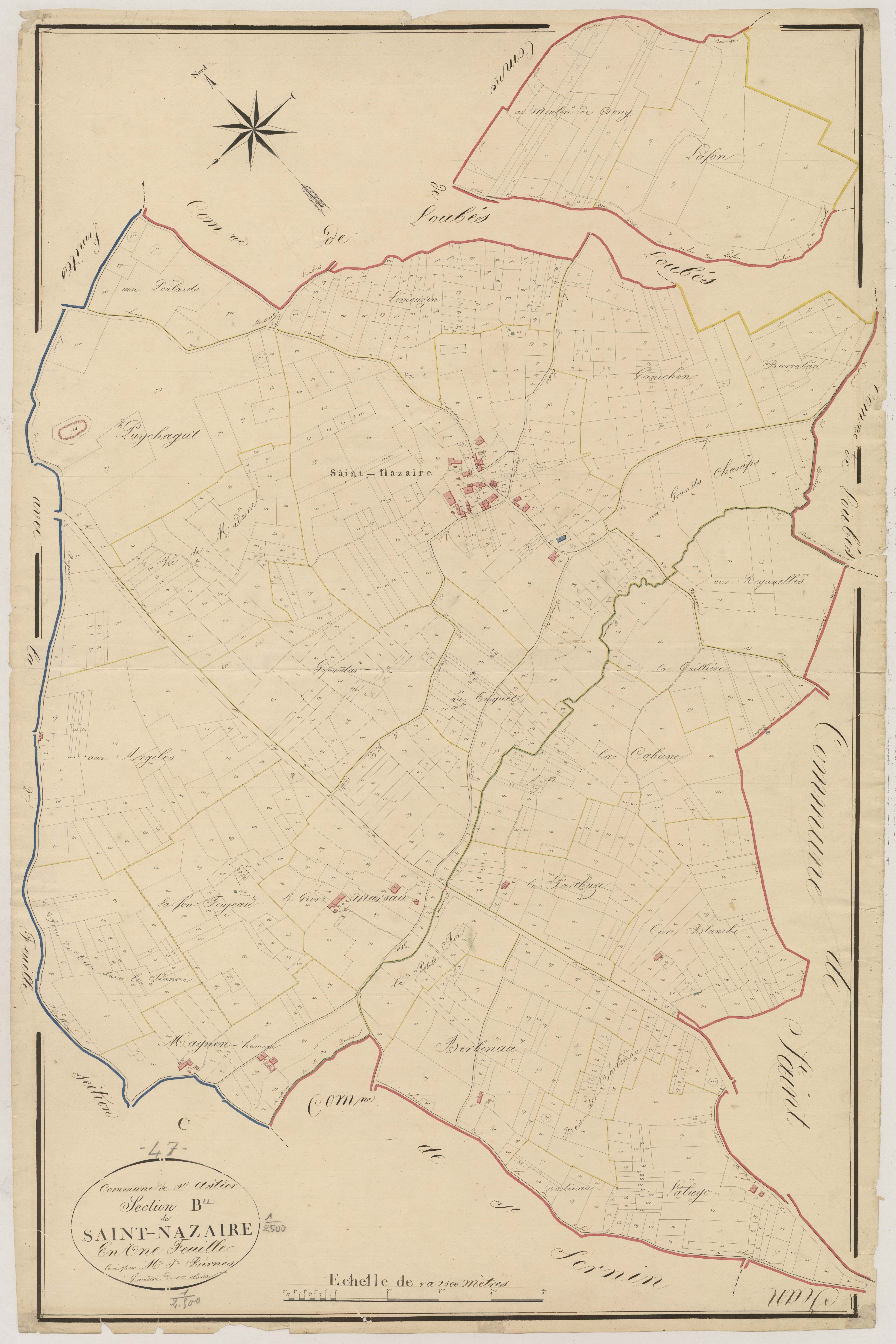 Plan napoléonien, atlas-B Saint-Nazaire, Saint-Astier