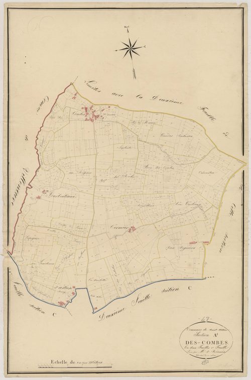 Plan napoléonien, atlas-A1 Les Combes, Saint-Astier