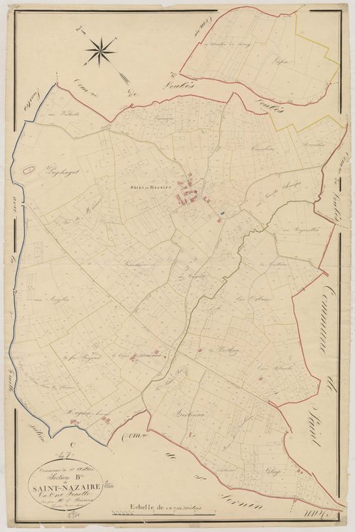 Plan napoléonien, atlas-B Saint-Nazaire, Saint-Astier