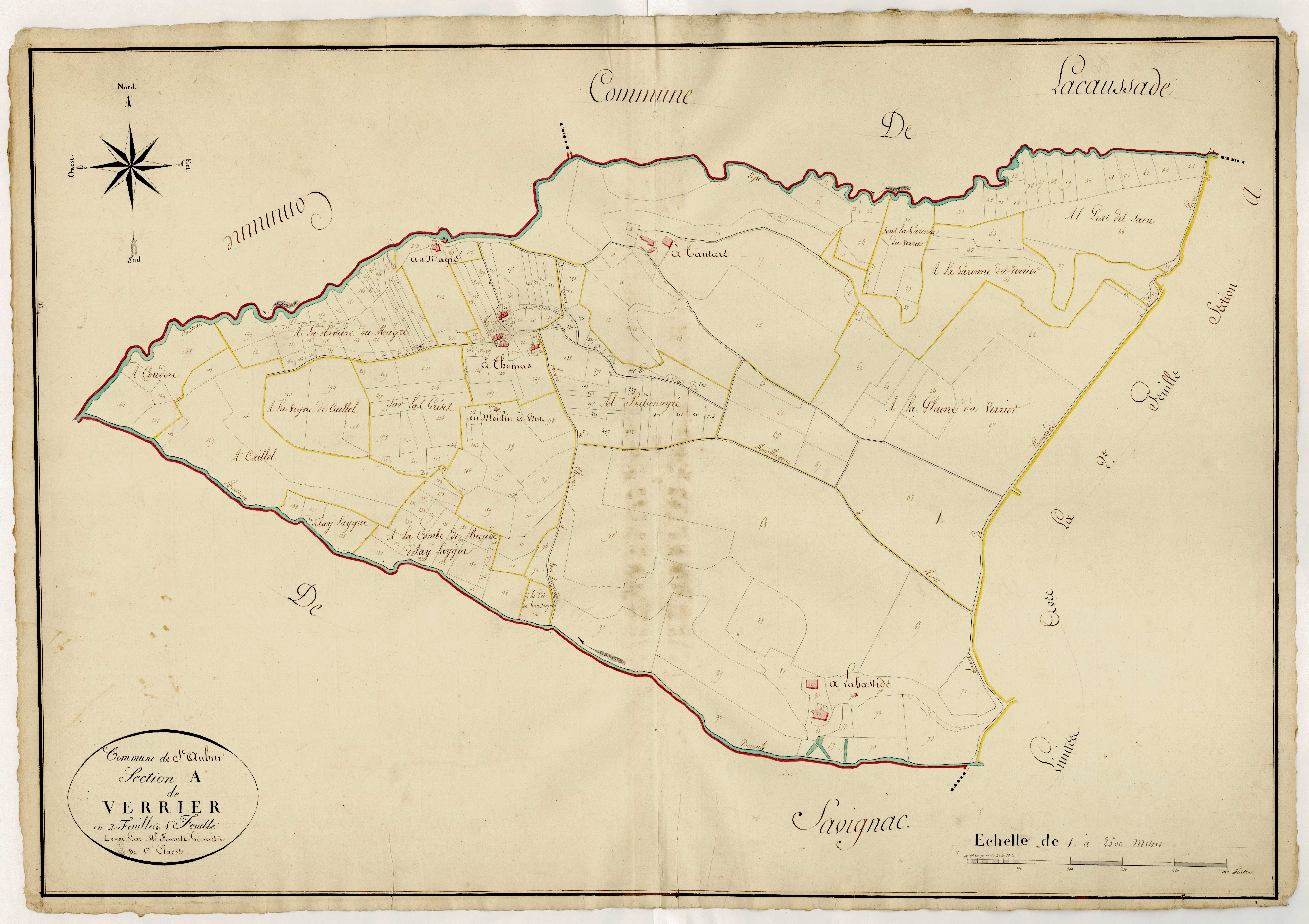 Plan napoléonien, atlas-A1 Verrier, Saint-Aubin