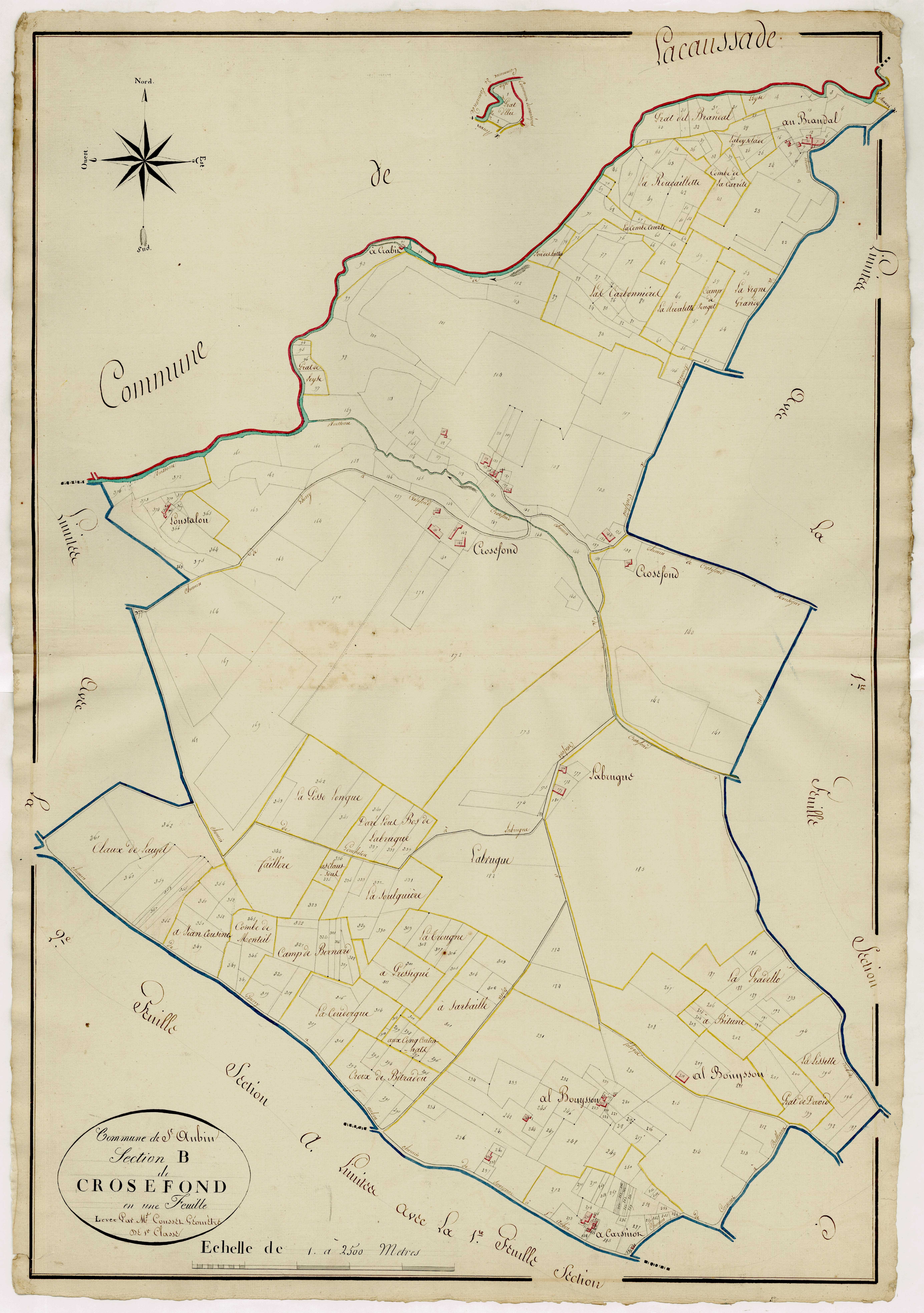Plan napoléonien, atlas-B Crosefond, Saint-Aubin
