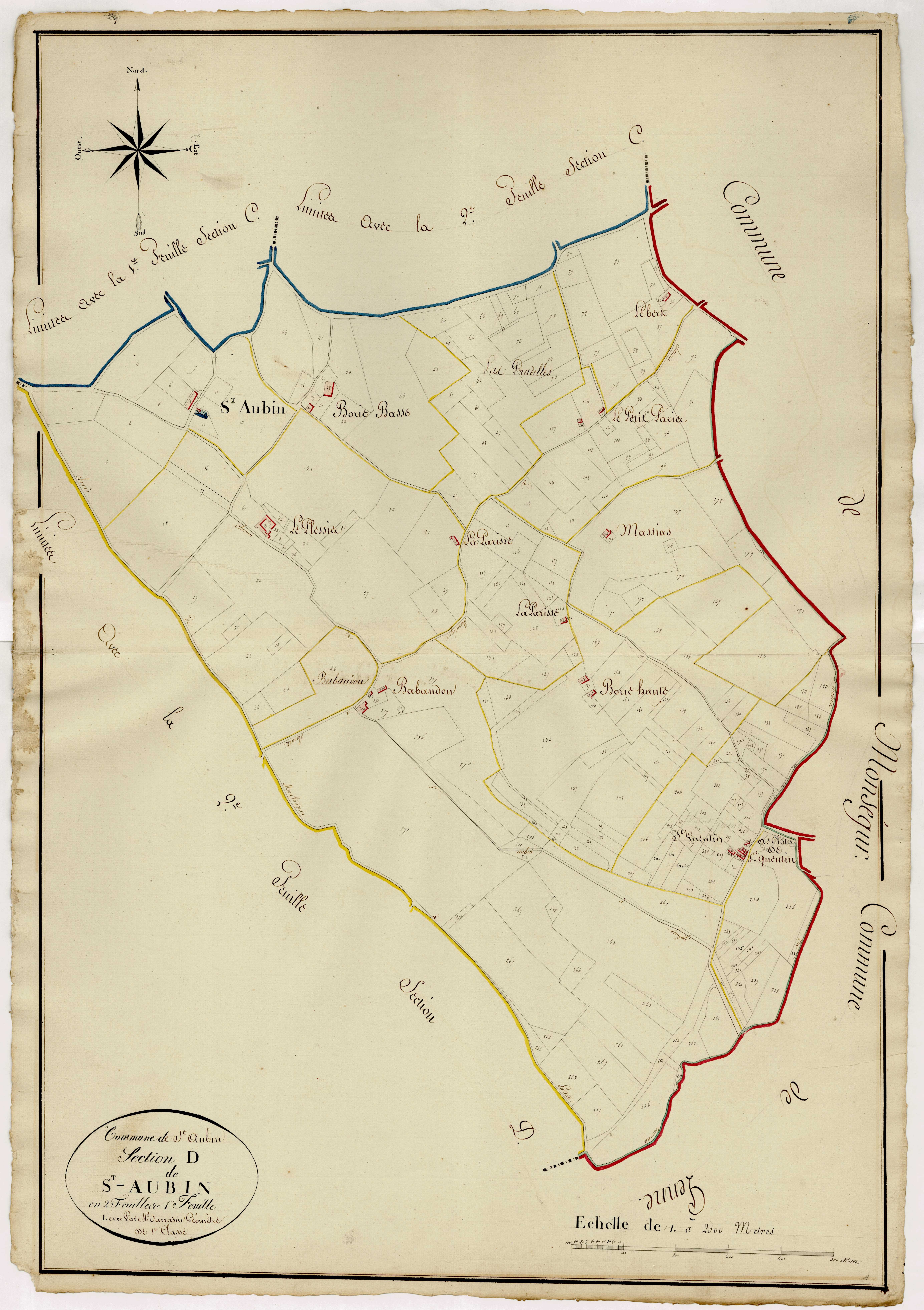 Plan napoléonien, atlas-D1 Saint-Aubin, Saint-Aubin