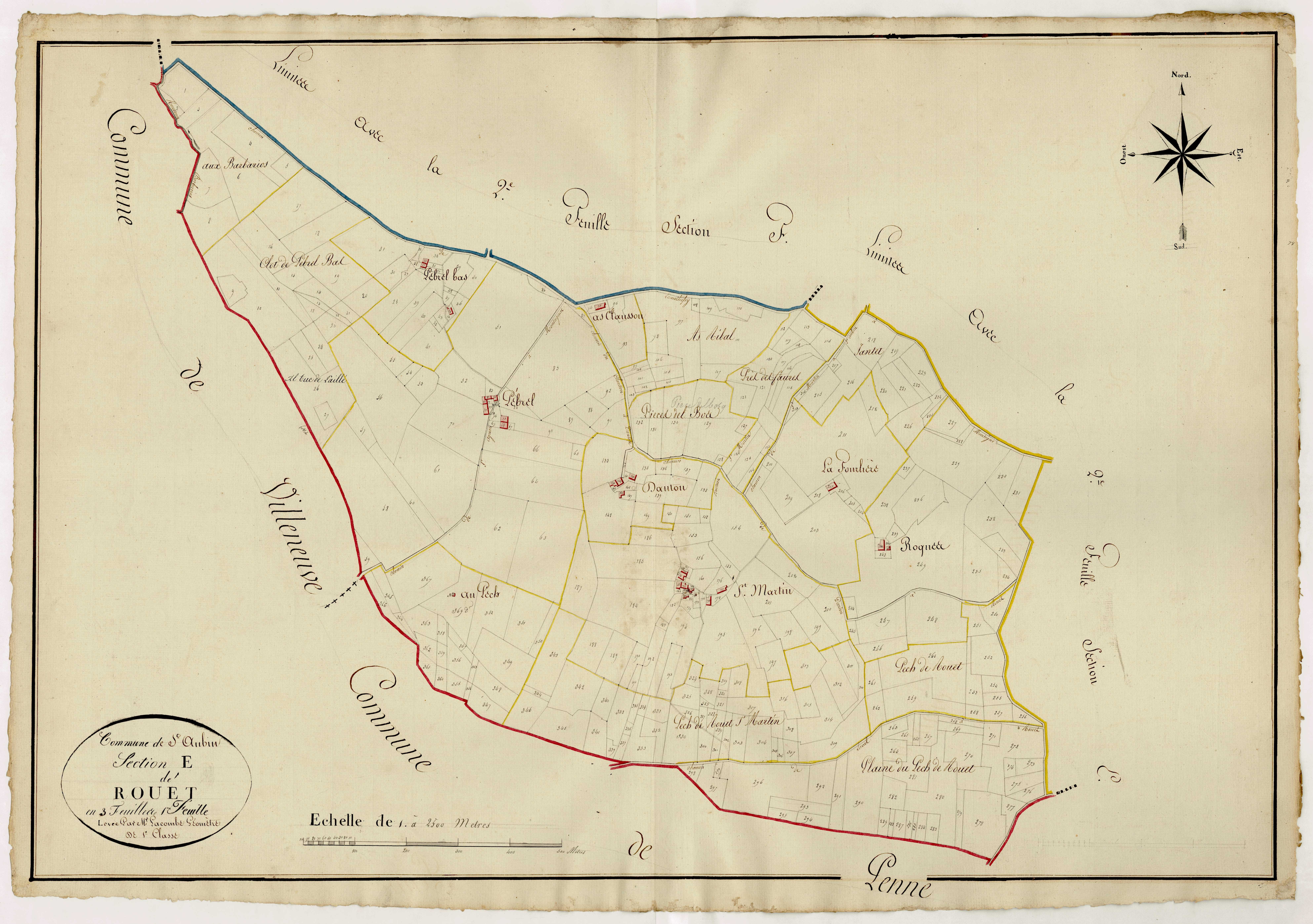 Plan napoléonien, atlas-E1 Rouet, Saint-Aubin
