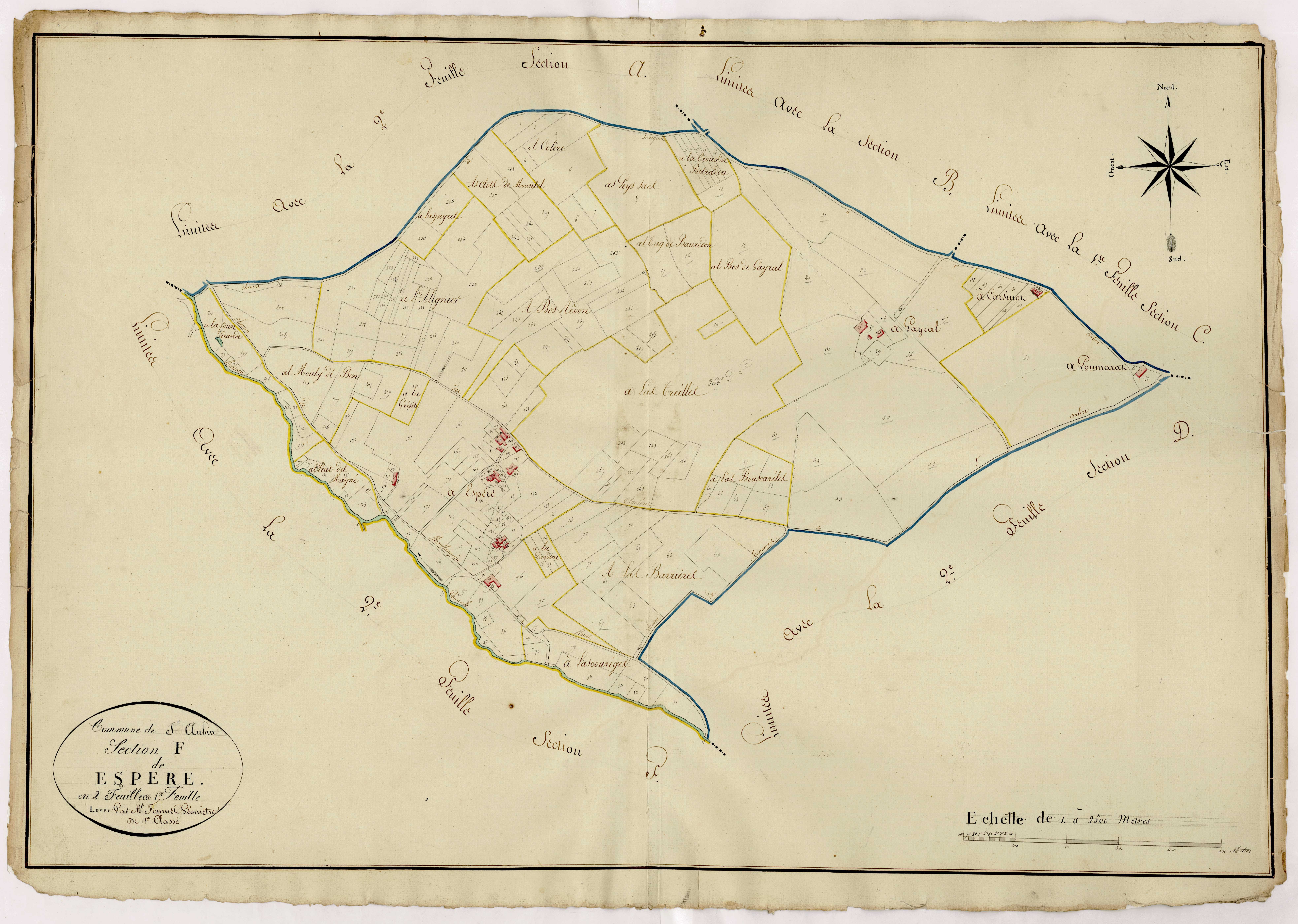 Plan napoléonien, atlas-F1 Espère, Saint-Aubin