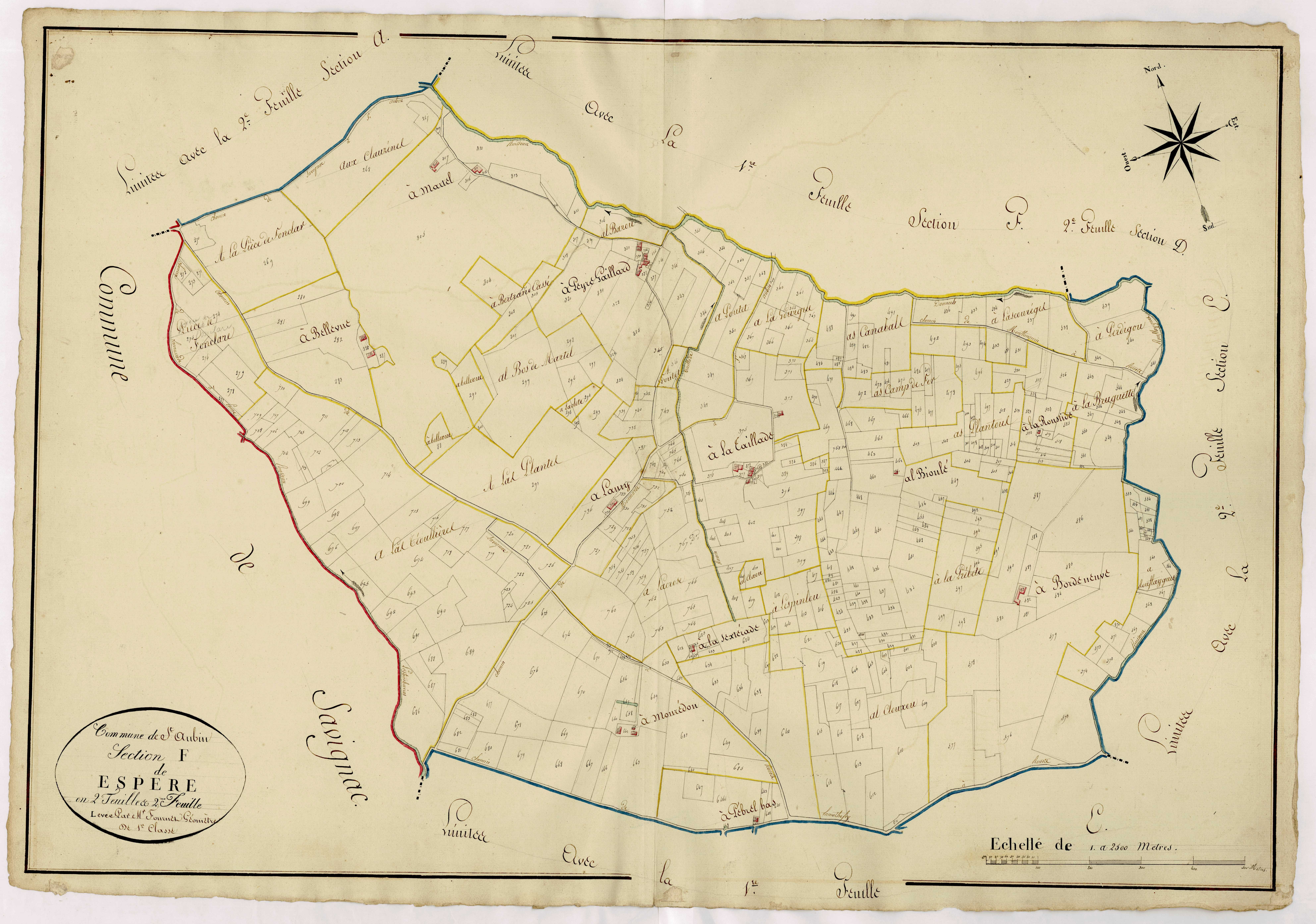 Plan napoléonien, atlas-F2 Espère, Saint-Aubin