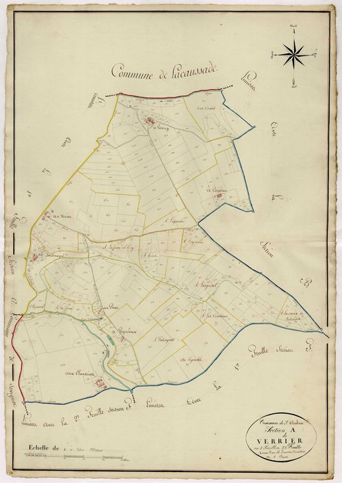Plan napoléonien, atlas-A2 Verrier, Saint-Aubin