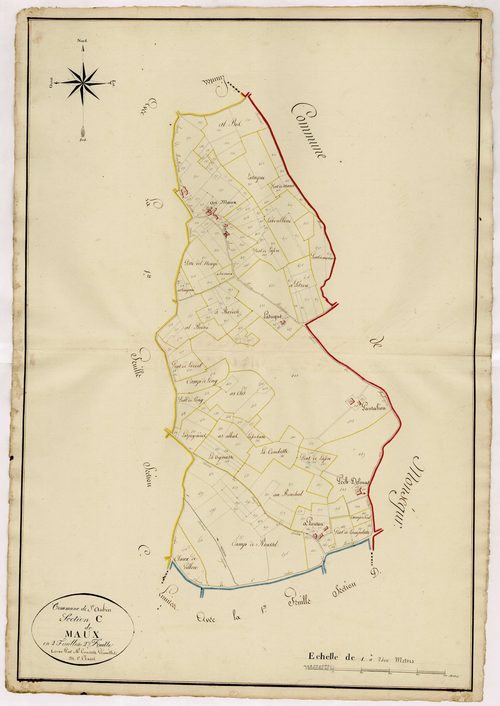 Plan napoléonien, atlas-C2 Maux, Saint-Aubin