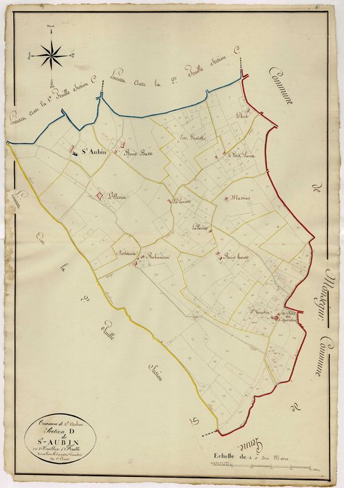 Plan napoléonien, atlas-D1 Saint-Aubin, Saint-Aubin