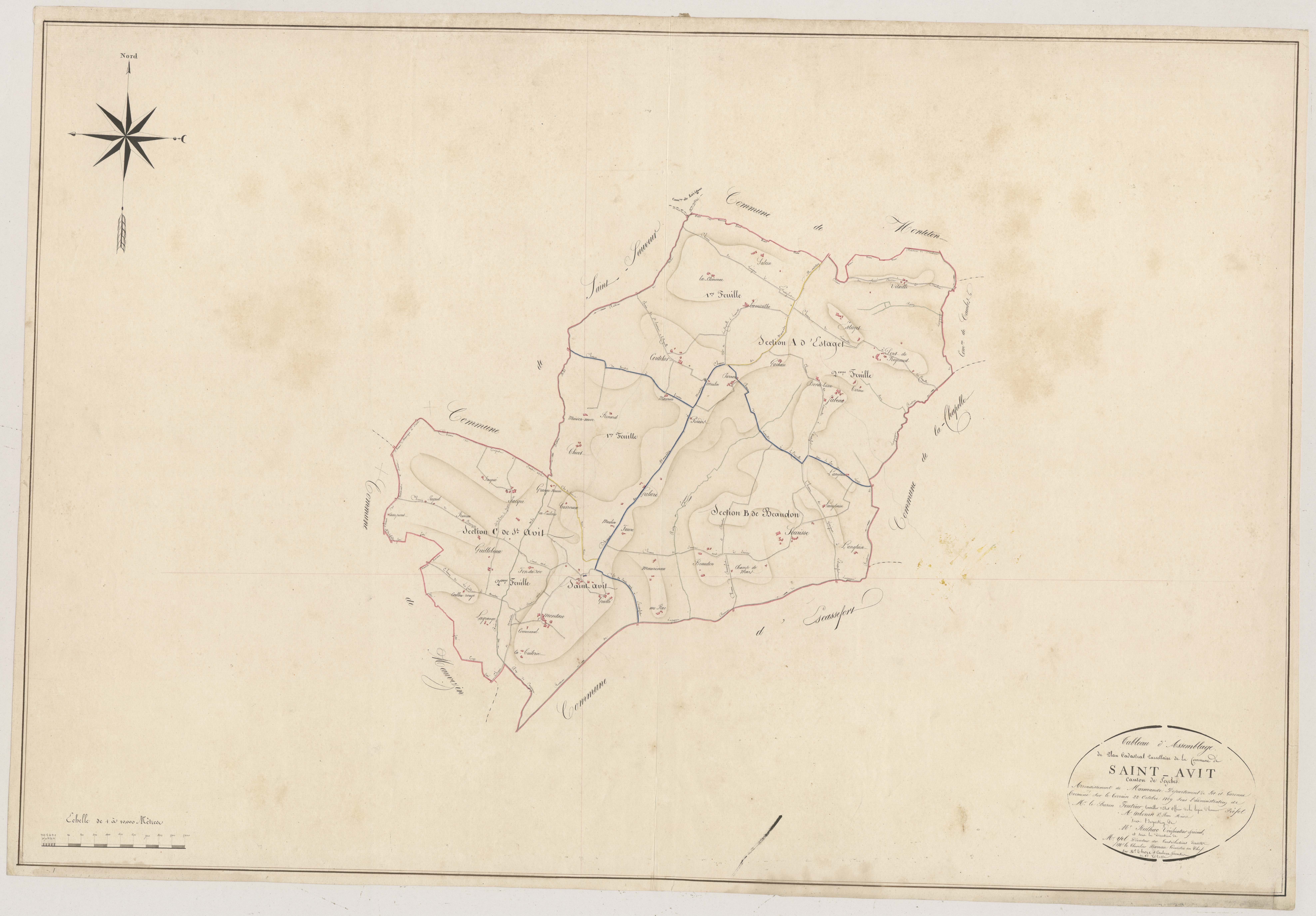 Plan napoléonien, atlas-TA, Saint-Avit