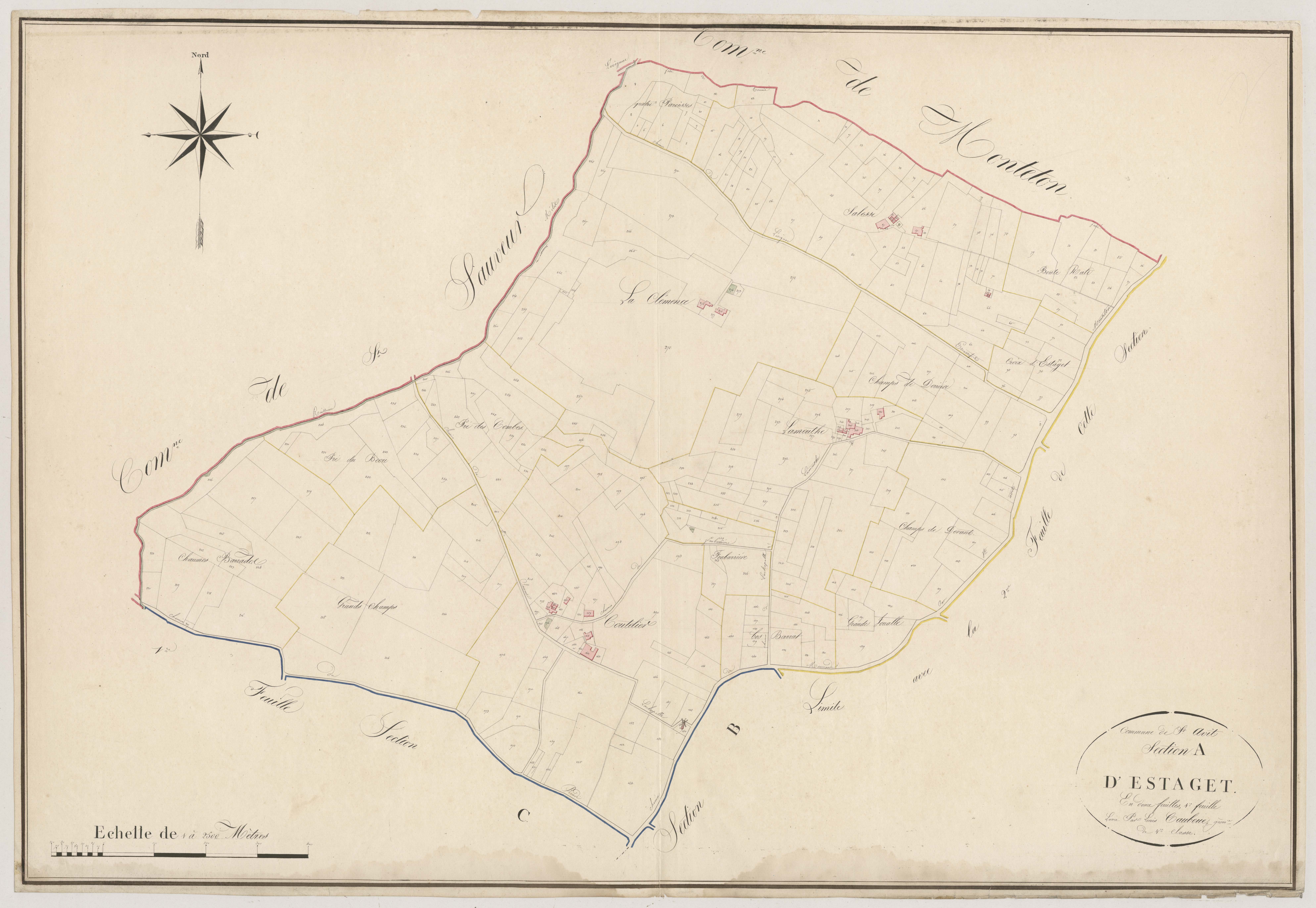 Plan napoléonien, atlas-A1 D’Estaget, Saint-Avit