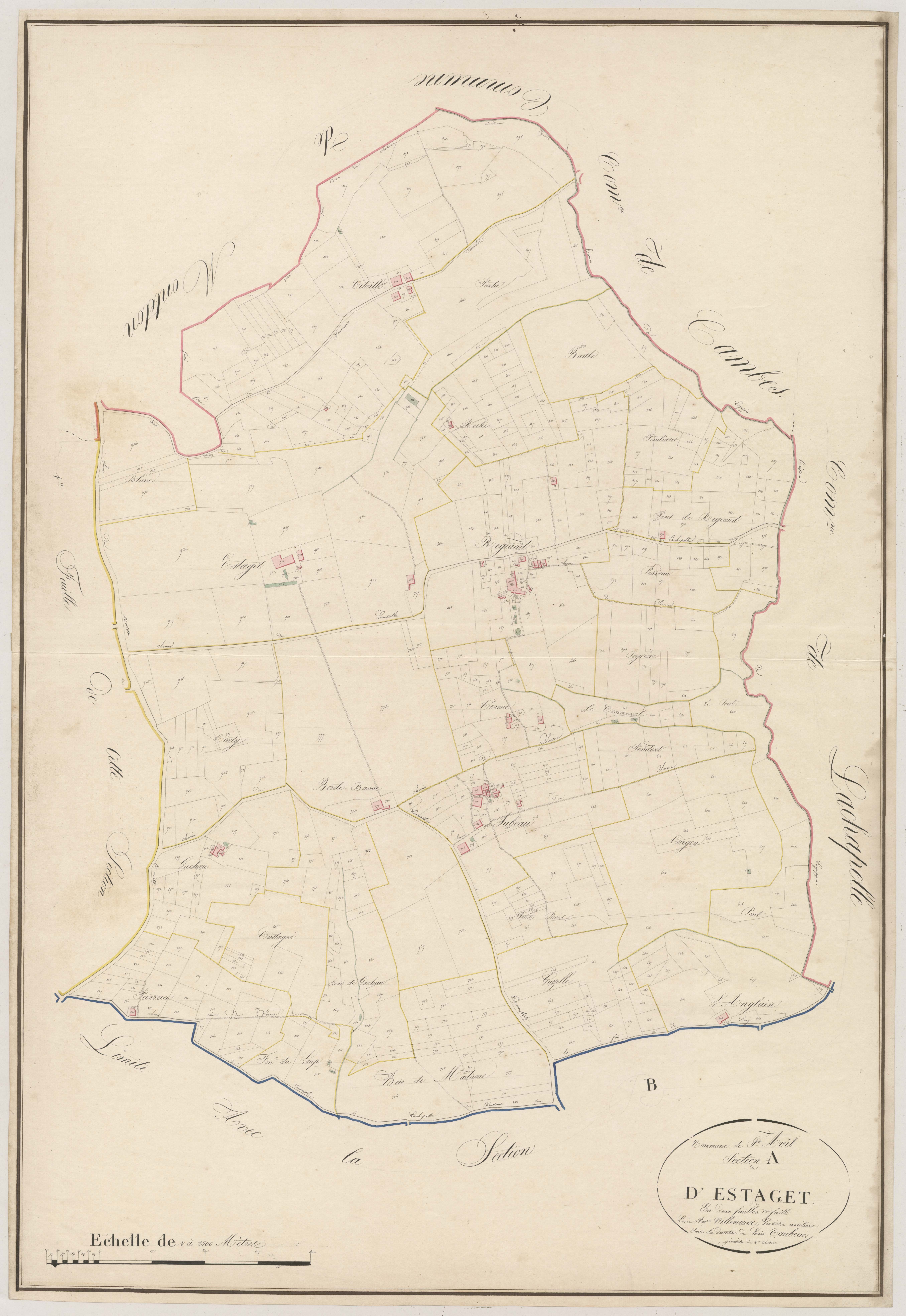 Plan napoléonien-A2 D’Estaget, Saint-Avit