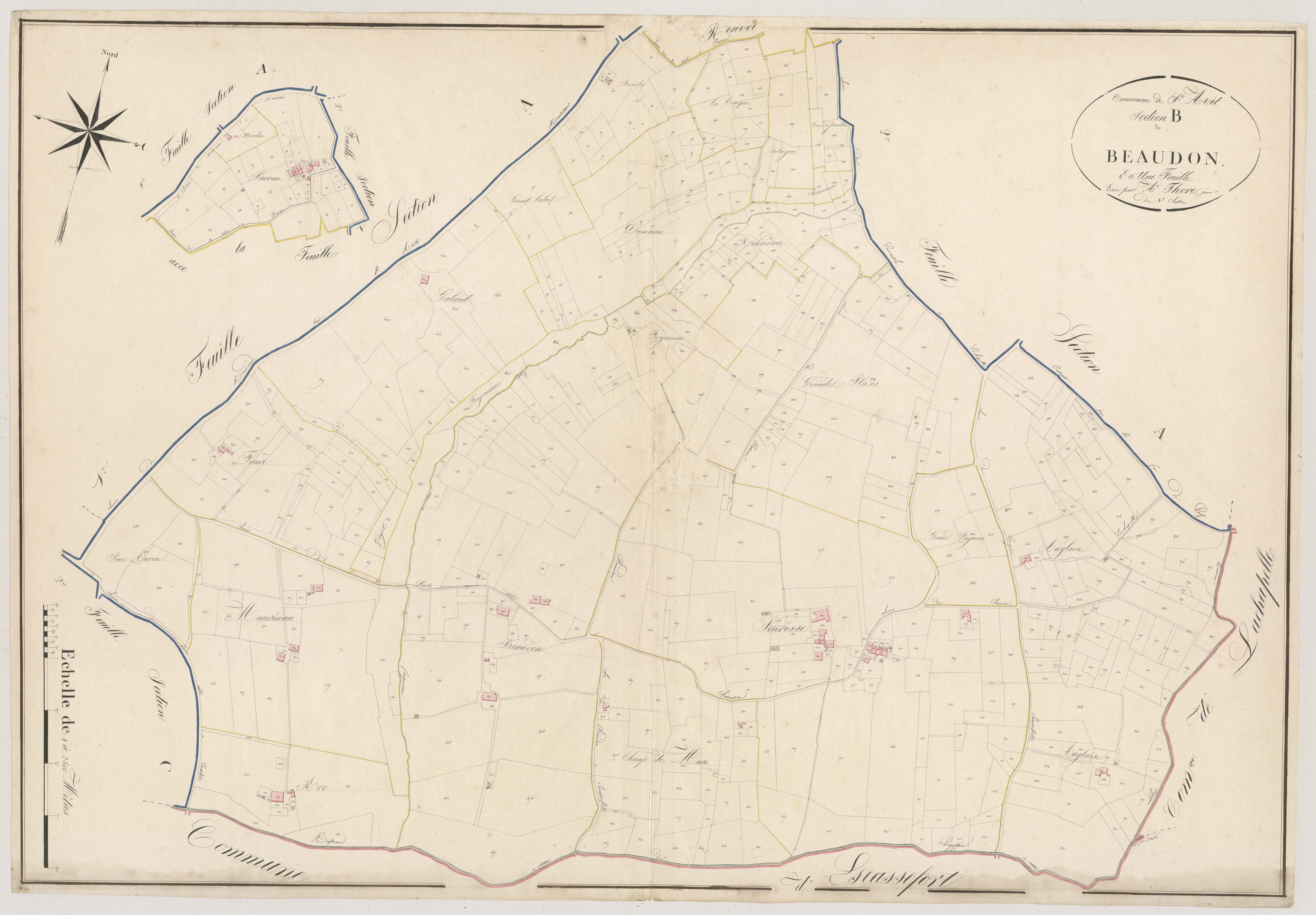 Plan napoléonien, atlas-B Beaudon, Saint-Avit