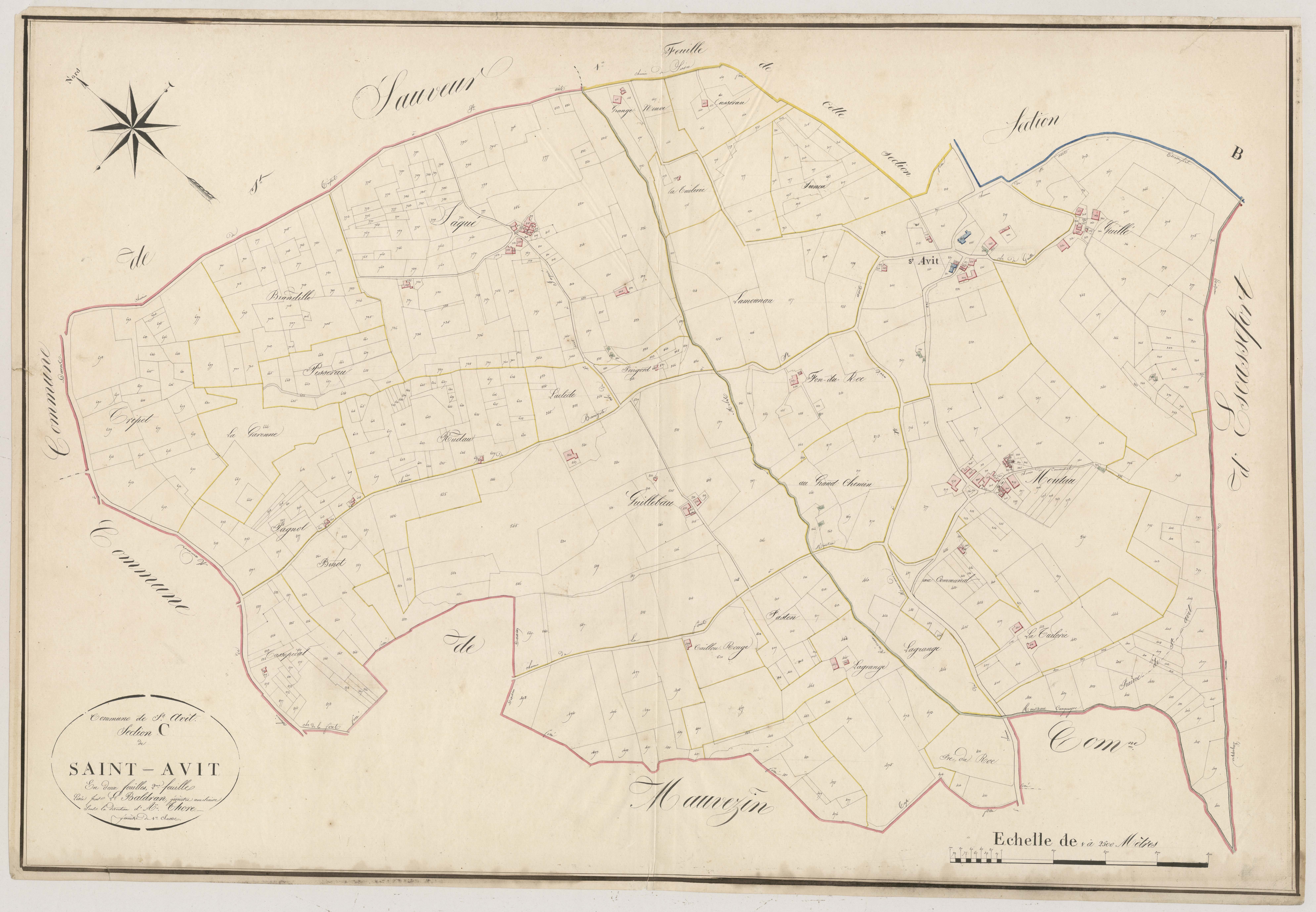 Plan napoléonien, atlas-C2 Saint-Avit, Saint-Avit