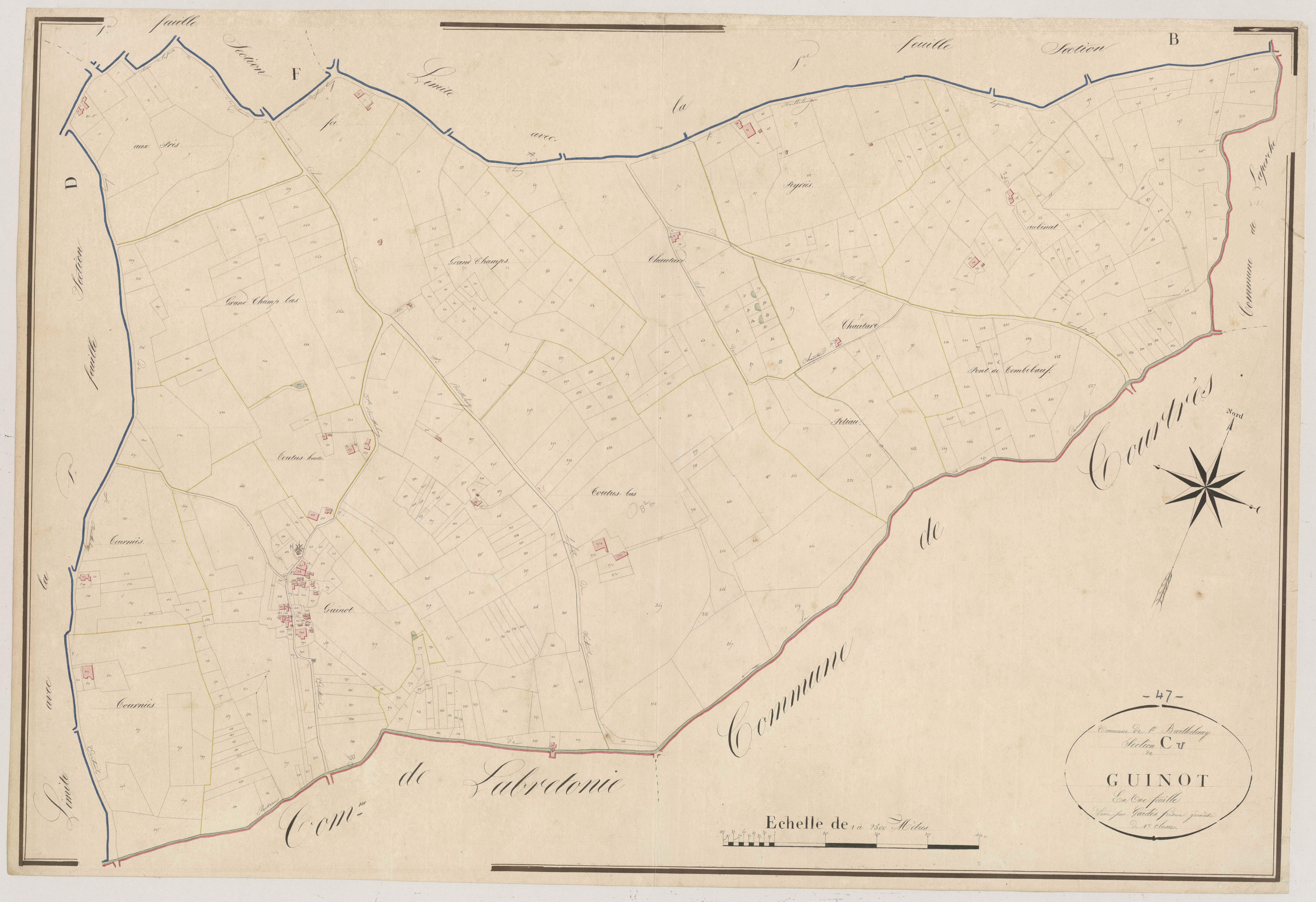 Plan napoléonien, atlas-C Guinot, Saint-Barthélemy-d’Agenais