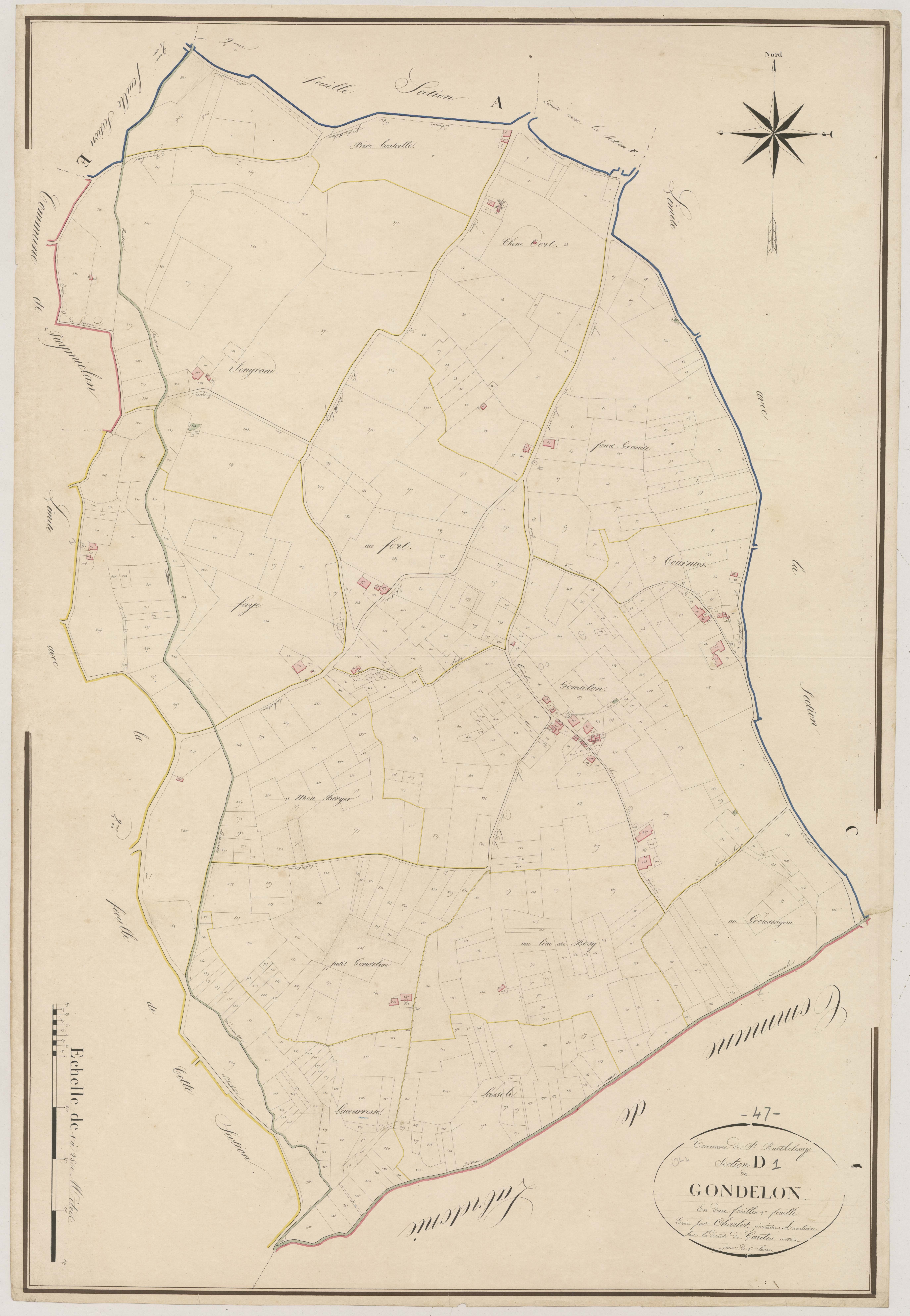 Plan napoléonien, atlas-D1 Gondelon, Saint-Barthélemy-d’Agenais