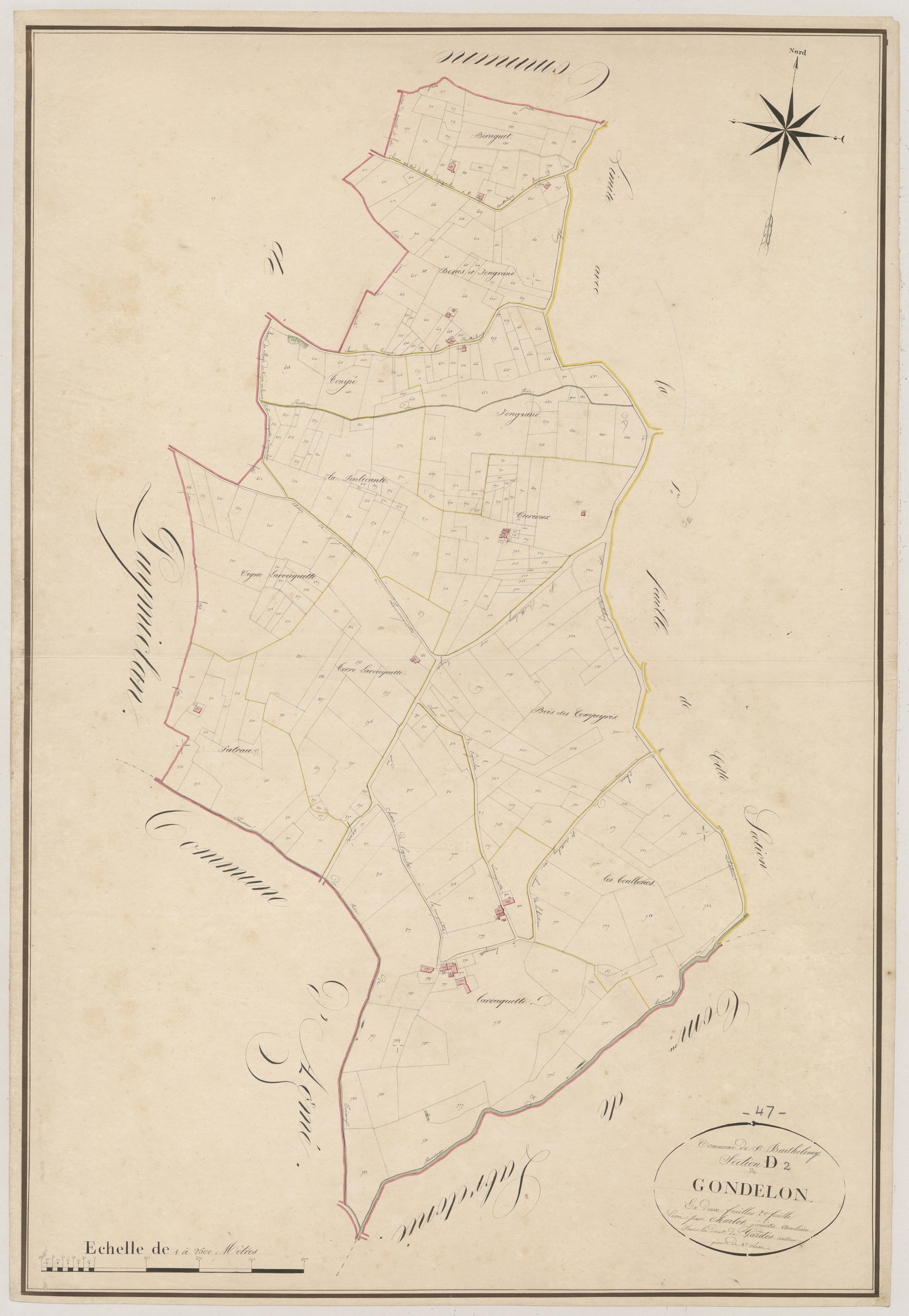 Plan napoléonien, atlas-D2 Gondelon, Saint-Barthélemy-d’Agenais