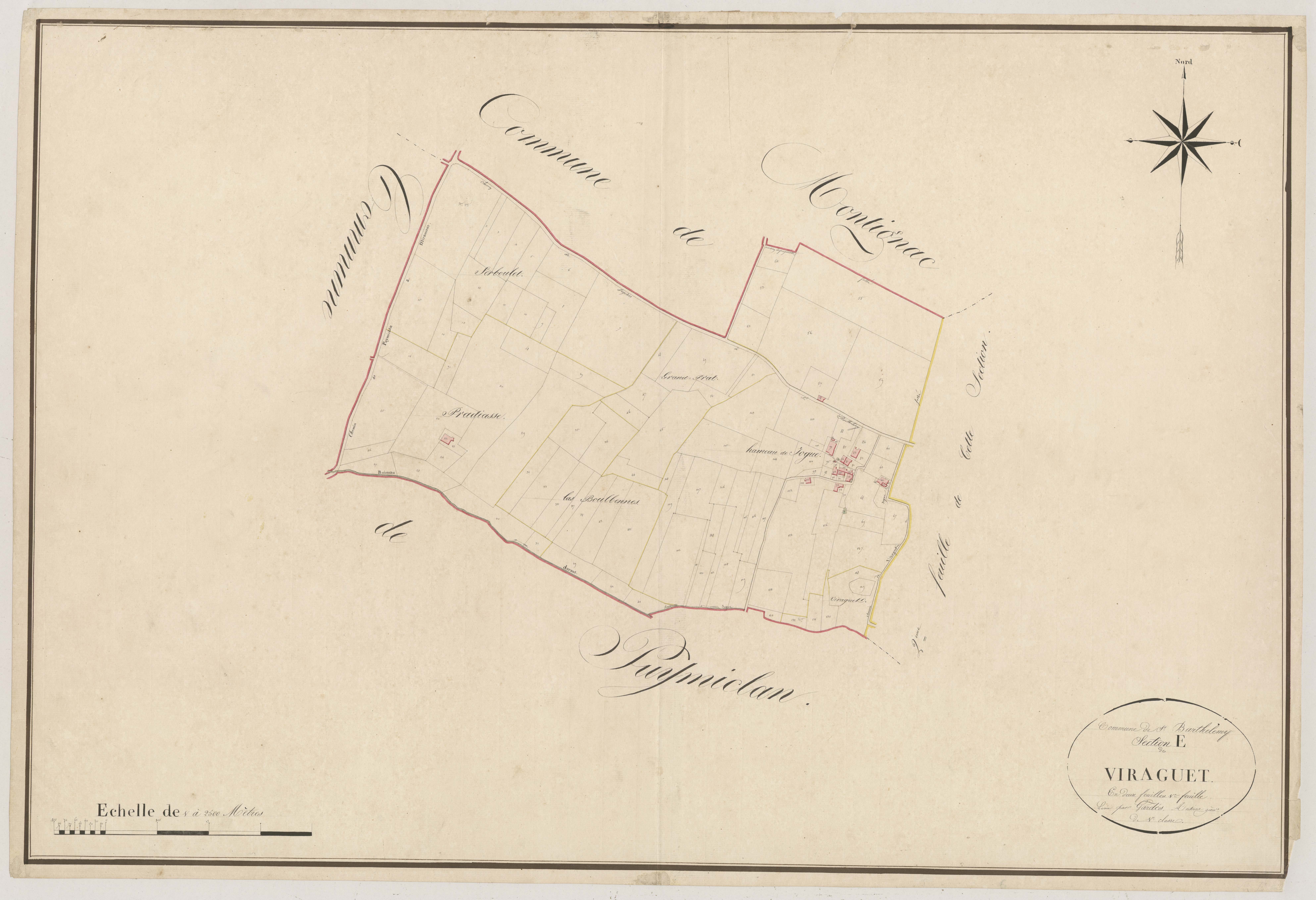 Plan napoléonien, atlas-E1 Viraguet, Saint-Barthélemy-d’Agenais