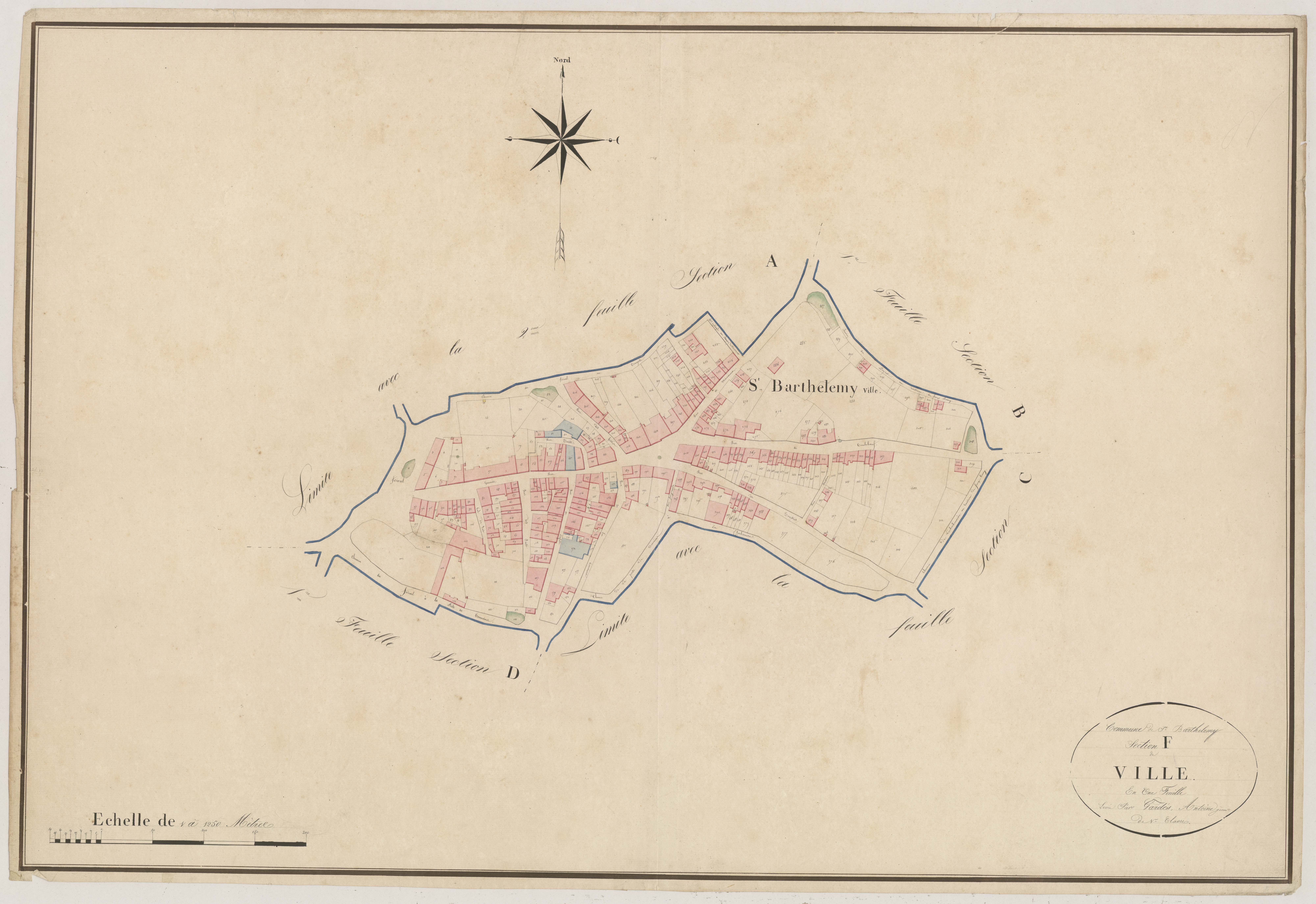 Plan napoléonien, atlas-F La Ville, Saint-Barthélemy-d’Agenais