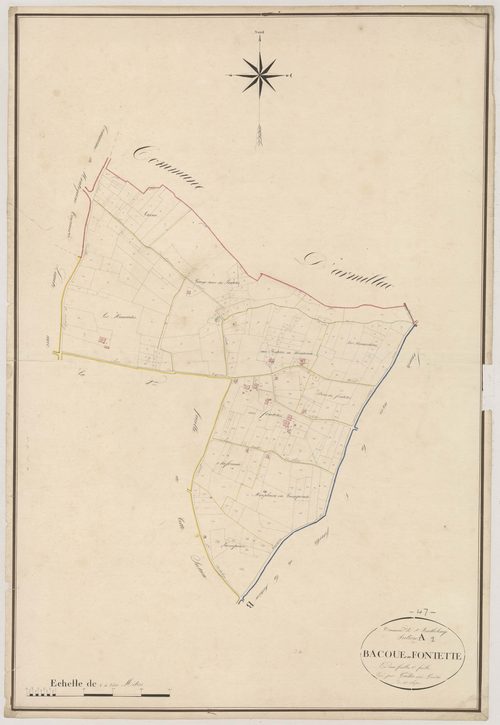 Plan napoléonien, atlas-A1 Bacoue et Fontête, Saint-Barthélemy-d’Agenais