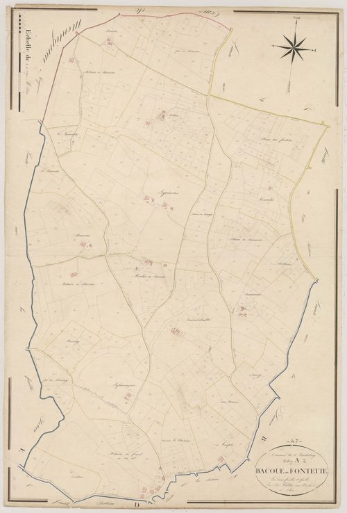 Plan napoléonien, atlas-A2 Bacoue et Fontête, Saint-Barthélemy-d’Agenais