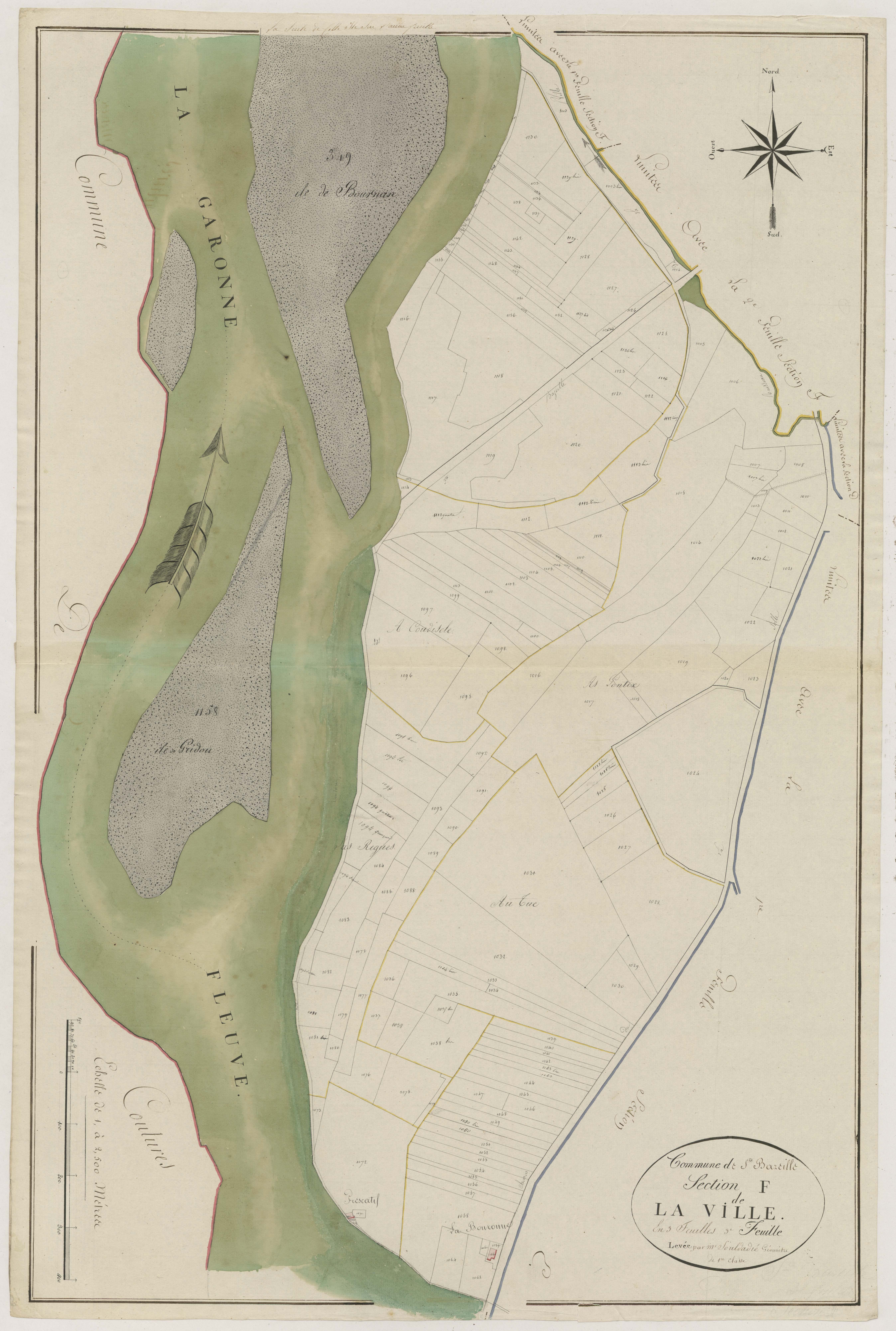 Plan primitif, atlas-F3 La Ville, Sainte-Bazeille