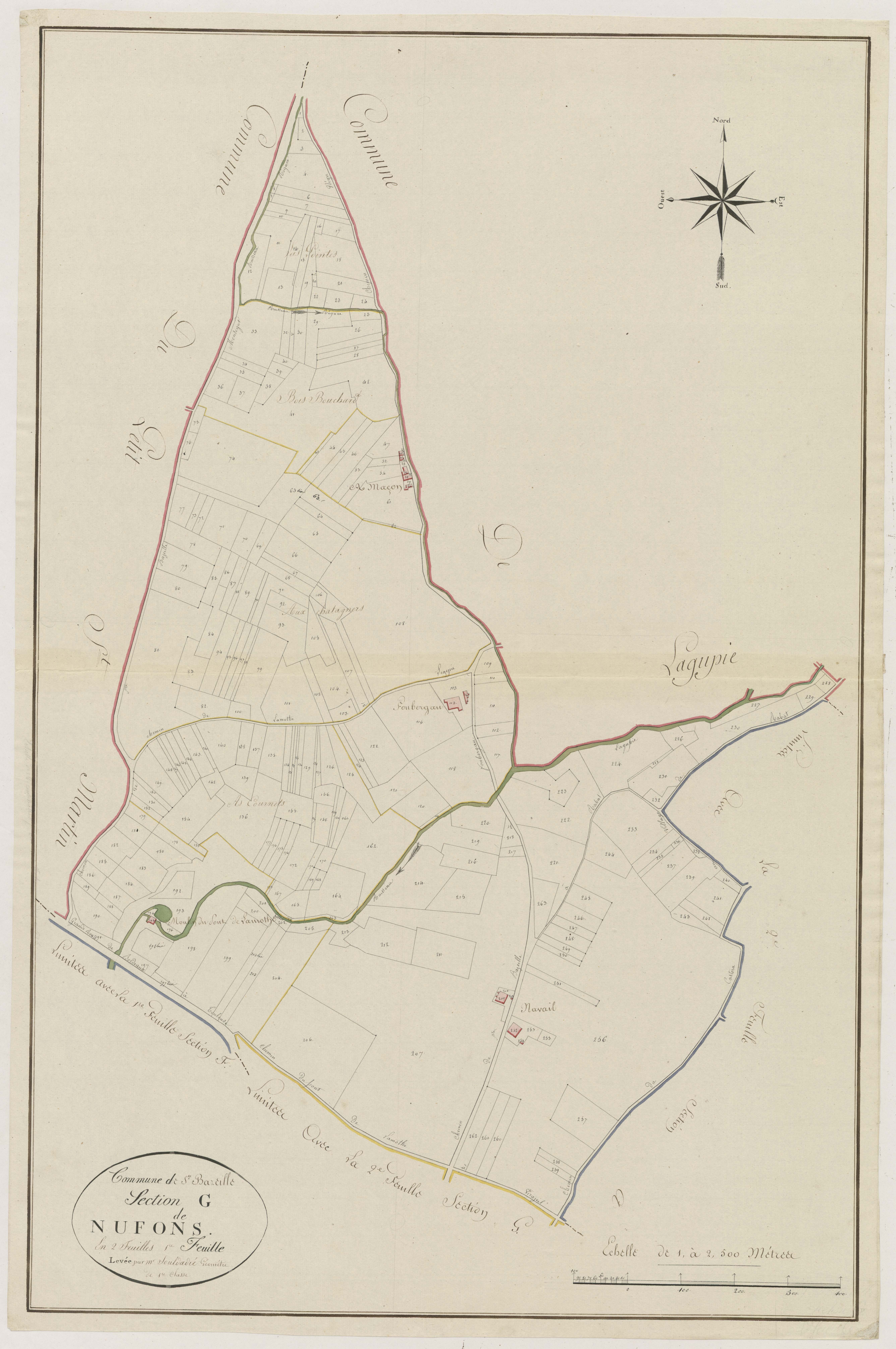 Plan primitif, atlas-G1 Nufons, Sainte-Bazeille