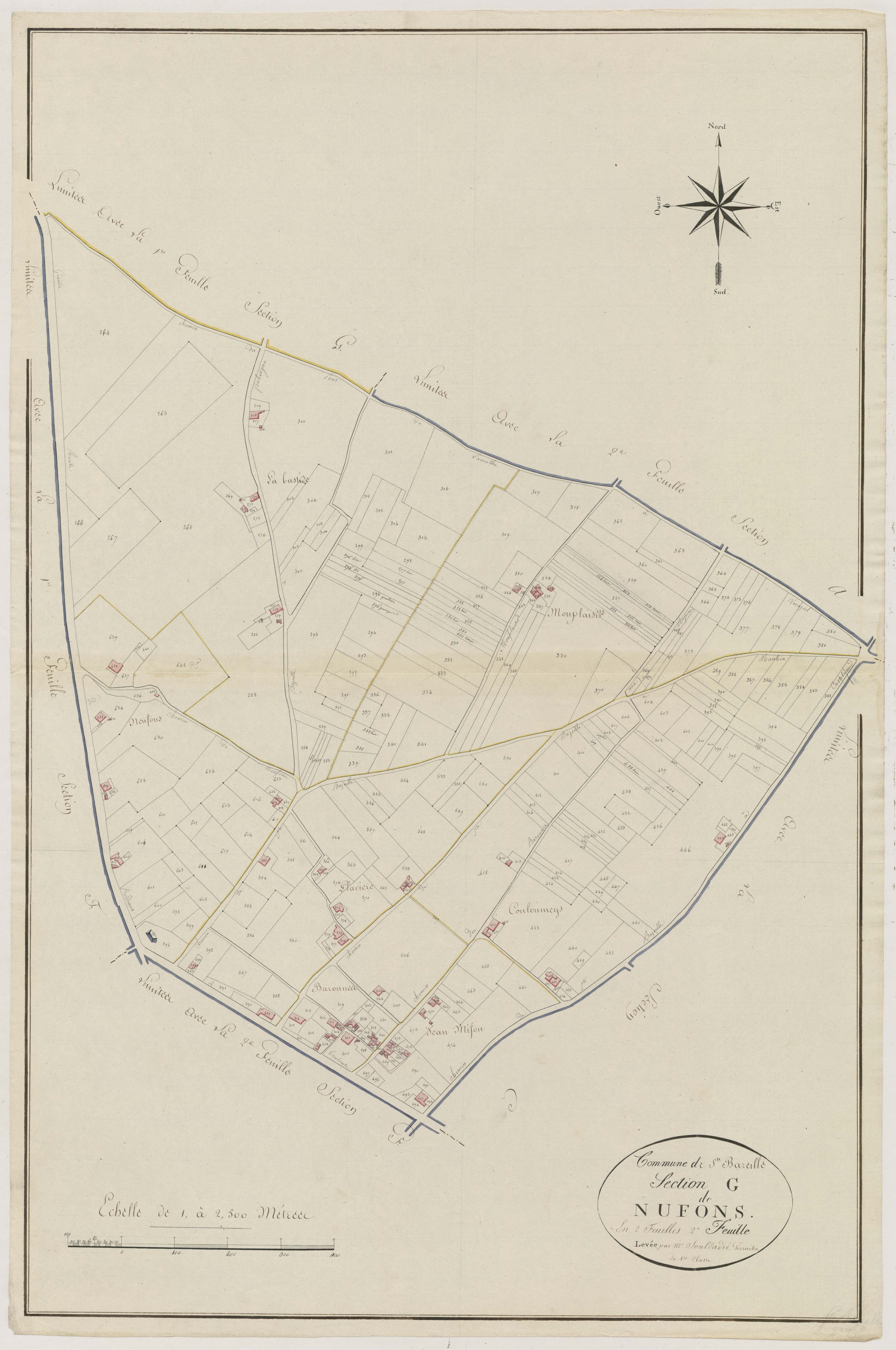 Plan primitif, atlas-G2 Nufons, Sainte-Bazeille