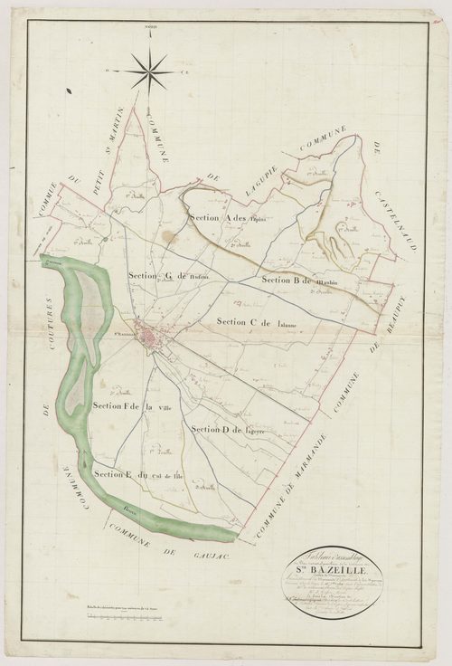 Plan primitif, atlas-TA, Sainte-Bazeille