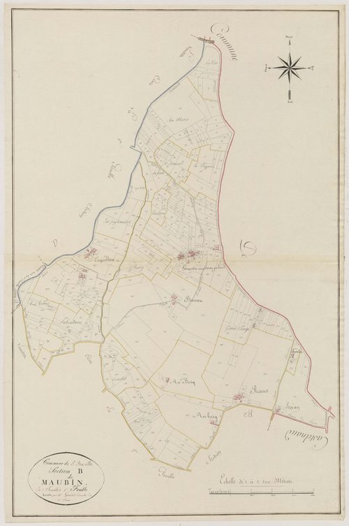 Plan primitif, atlas-B1 Maubin, Sainte-Bazeille
