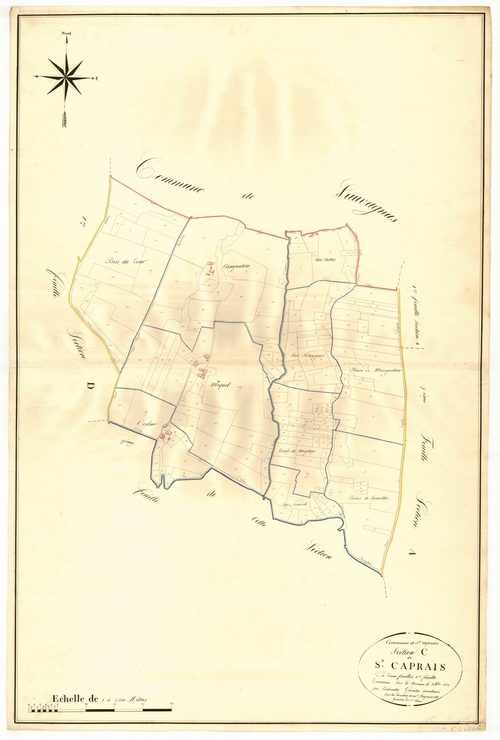 Plan napoléonien, atlas-C1 Saint-Caprais, Saint-Caprais-de-Lerm