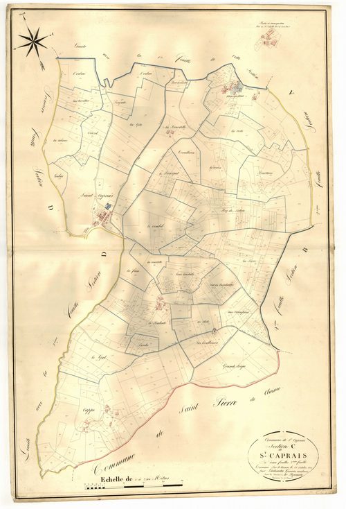 Plan napoléonien, atlas-C2 Saint-Caprais, Saint-Caprais-de-Lerm