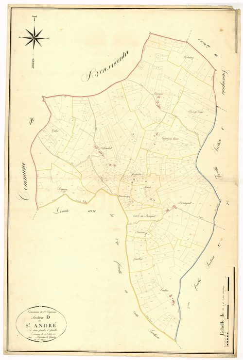 Plan napoléonien, atlas-D1 Saint-André, Saint-Caprais-de-Lerm
