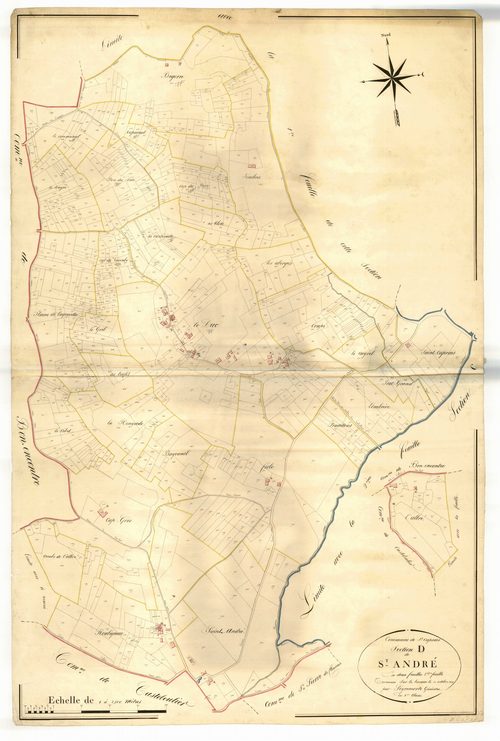 Plan napoléonien, atlas-D2 Saint-André, Saint-Caprais-de-Lerm