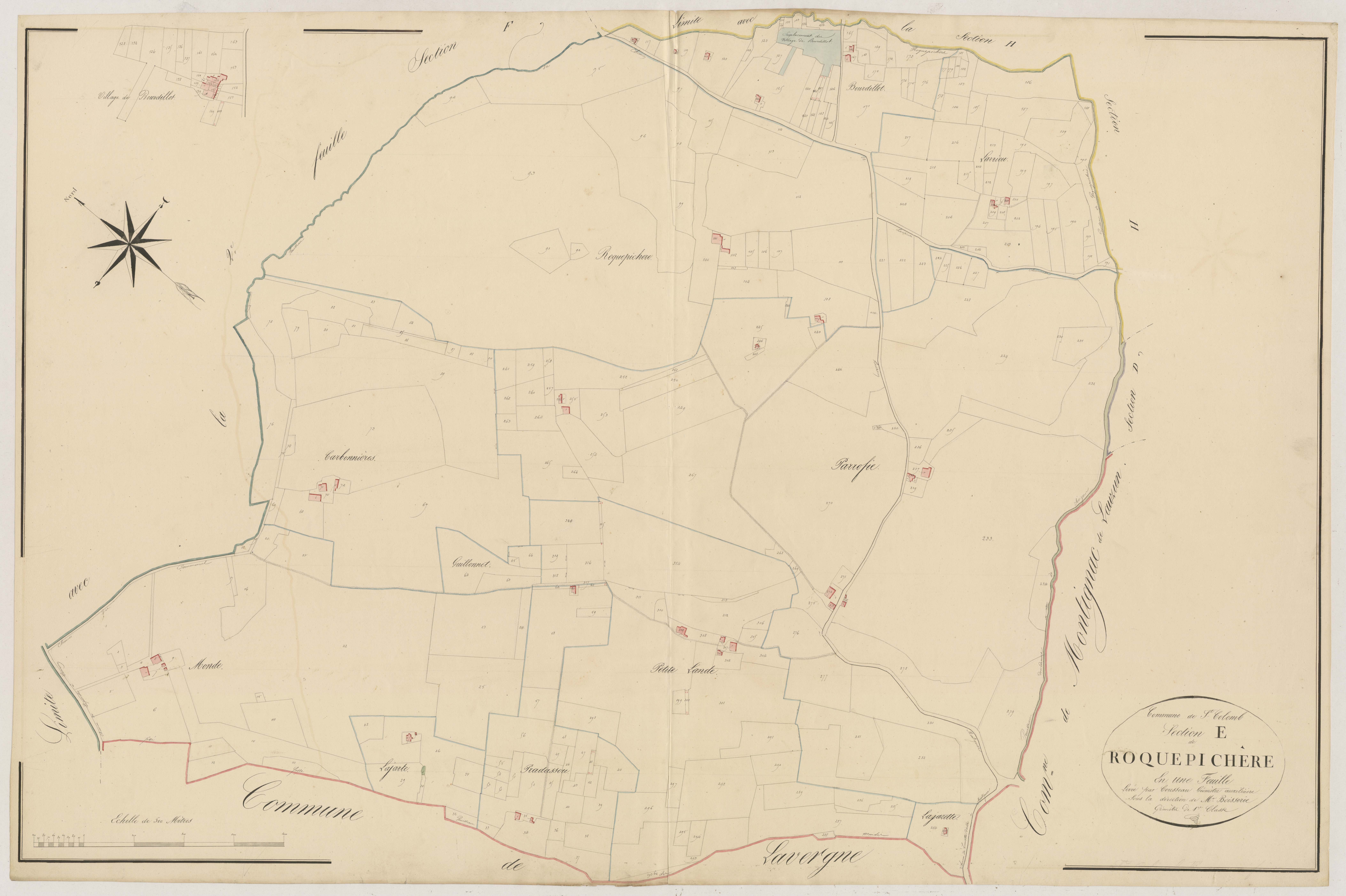 Plan napoléonien, atlas-E Roquepichère, Saint-Colomb-de-Lauzun