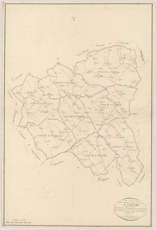 Plan napoléonien, atlas-TA, Saint-Colomb-de-Lauzun