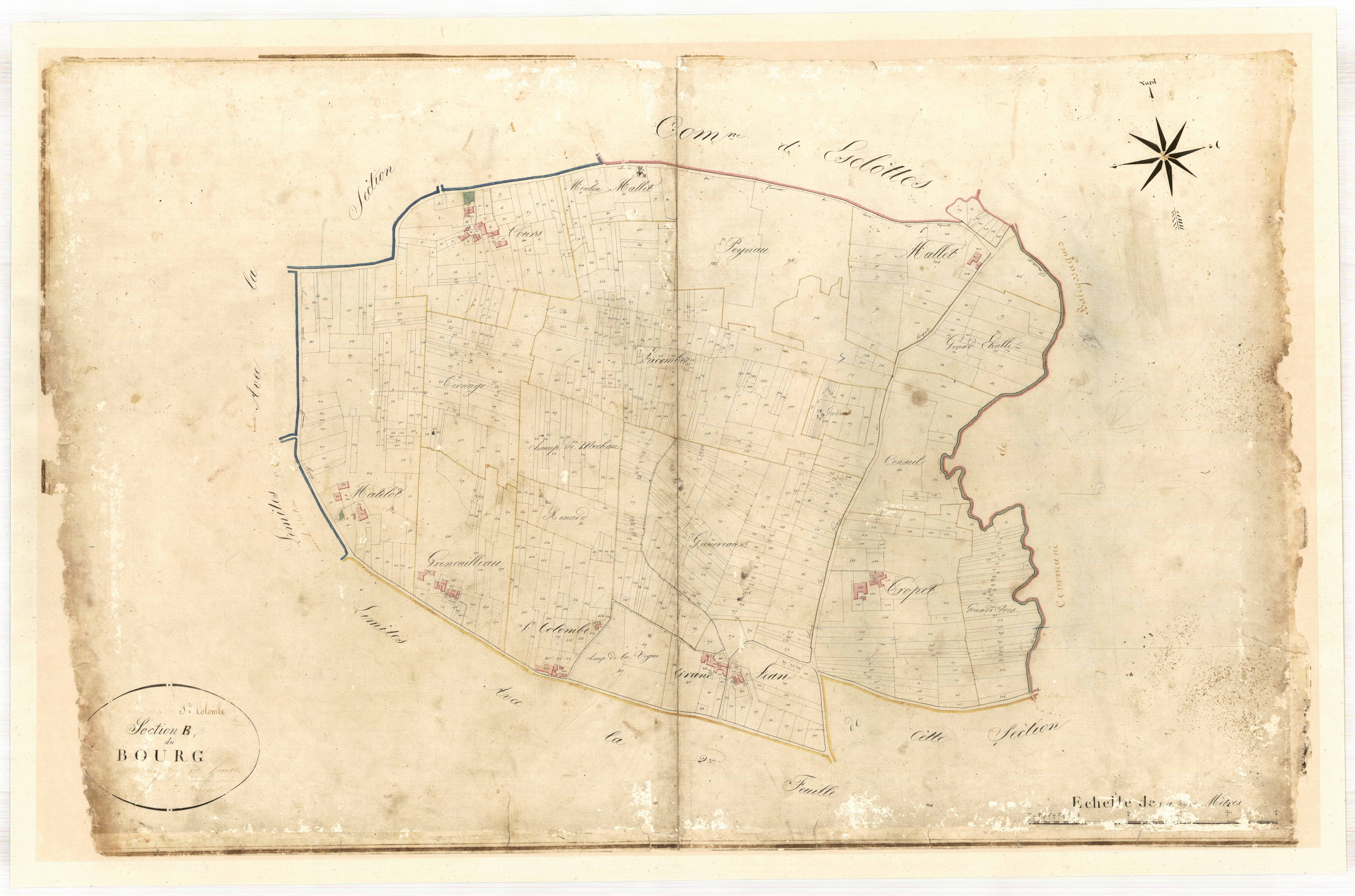 Plan napoléonien-B1 Le Bourg, Sainte-Colombe-de-Duras