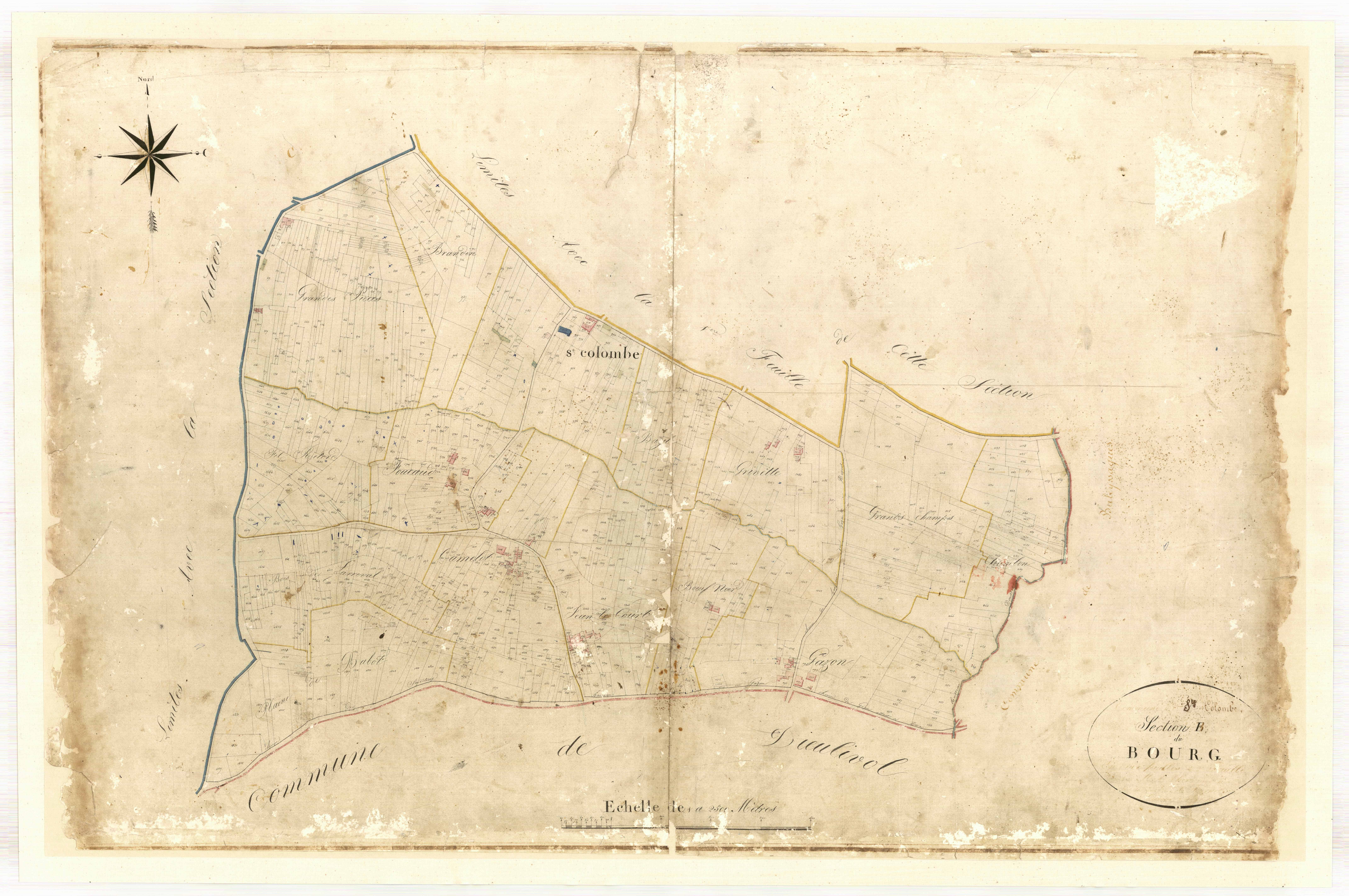 Plan napoléonien-B2 Le Bourg, Sainte-Colombe-de-Duras