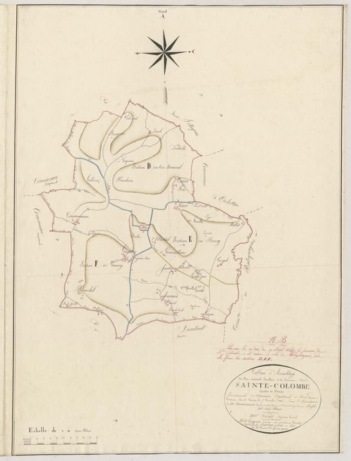 Plan napoléonien, atlas-TA, Sainte-Colombe-de-Duras