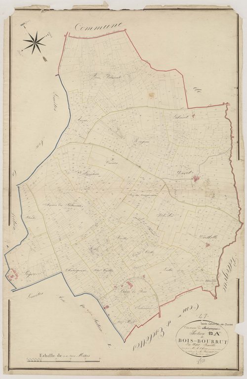 Plan napoléonien, atlas-A Bois-Bourrut, Sainte-Colombe-de-Duras